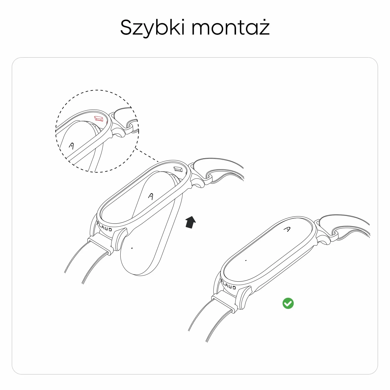 Plaud NotePin S Opaska na Nadgarstek Oddychający Nylon Rzep Regulowany 18.5-23.5 cm Akcesorium do Dyktafonu AI