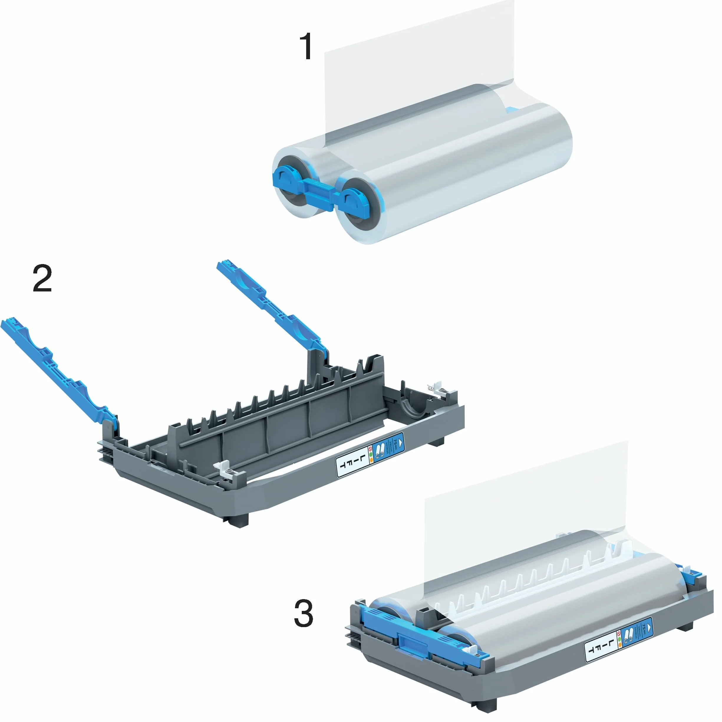 GBC, Uzupełniająca Rolka do Kasetki z Folią Błyszczącą do Laminatora GBC Foton 30, 75 Mikronów, do 250 Kartek A4, Łatwe i Wielokrotne Ładowanie (4410026)