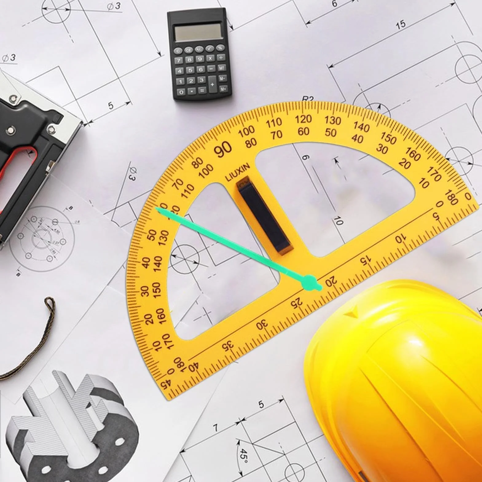 Large Teaching Protractor, Digital Design Math Compass, Big Multifunctional Protractor for Classroom