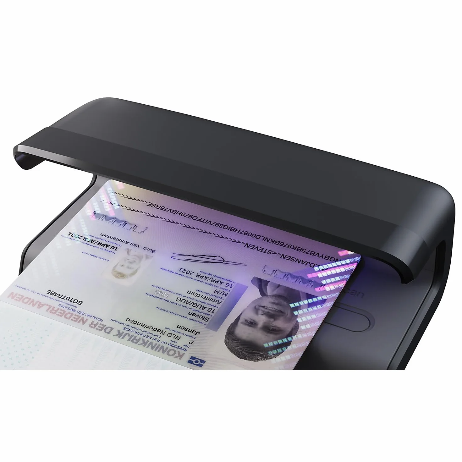 Safescan 55 LED urządzenie do sprawdzania banknotów, kart kredytowych i dowodów osobistych, z 3 wydajnymi diodami LED