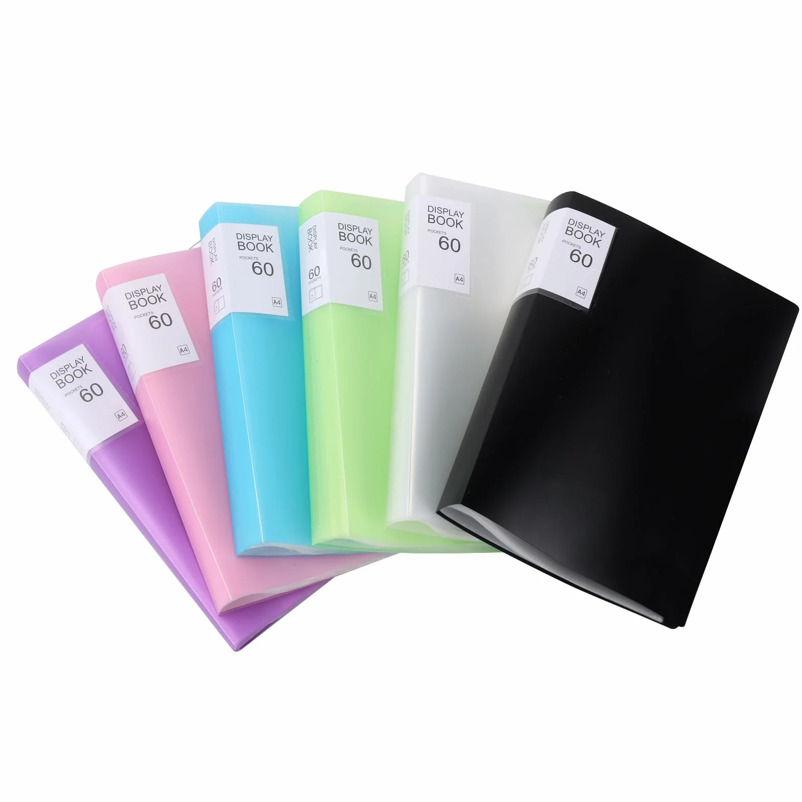 Segregator PP A4 23x31 cm 6 sztuk 360 przezroczystych koszulek 6 kolorów książka prezentacyjna