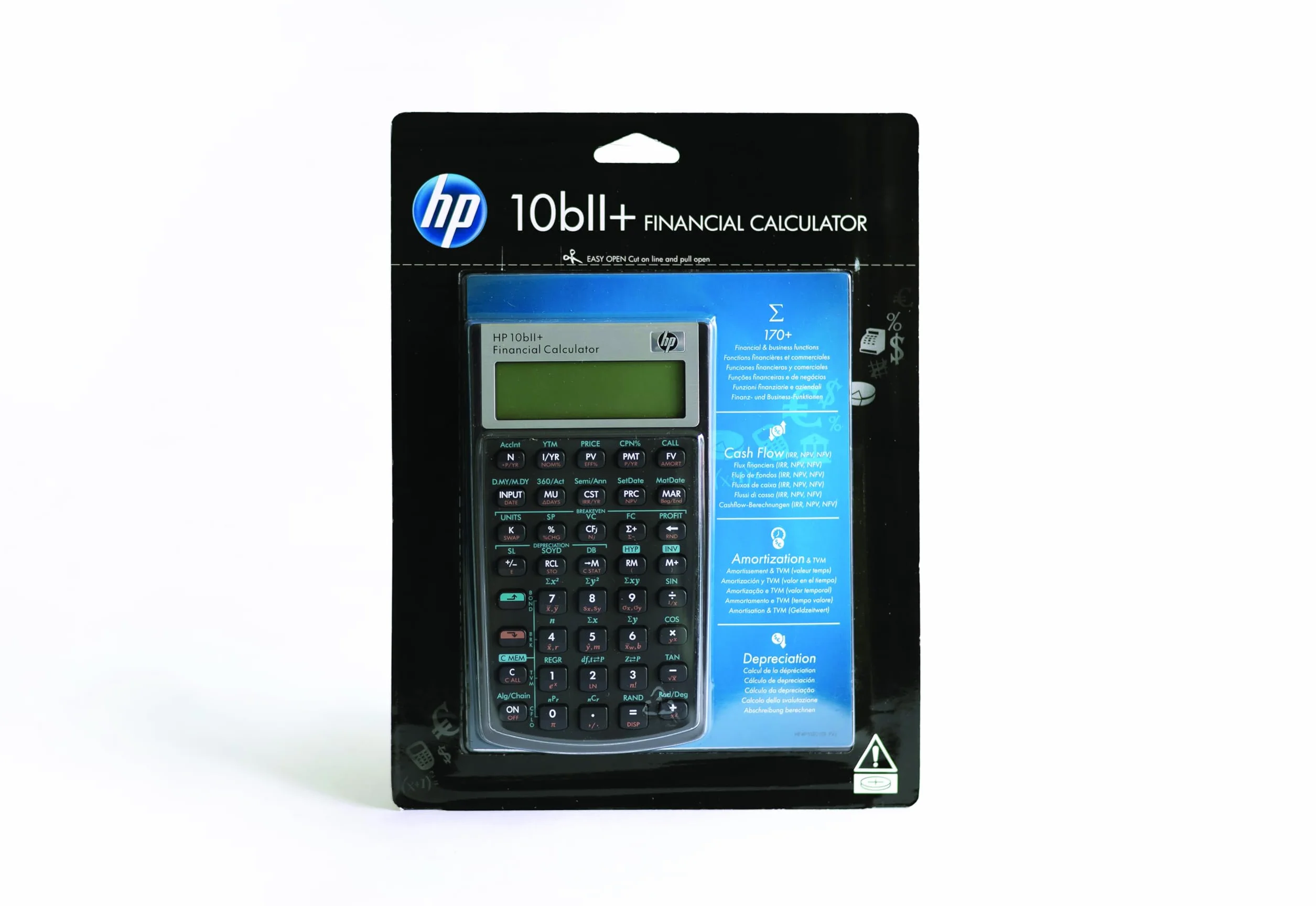 HP-10BIIPLUS/B12 Kalkulator, Czarny, 8,1 x 1,5 x 14,5 cm