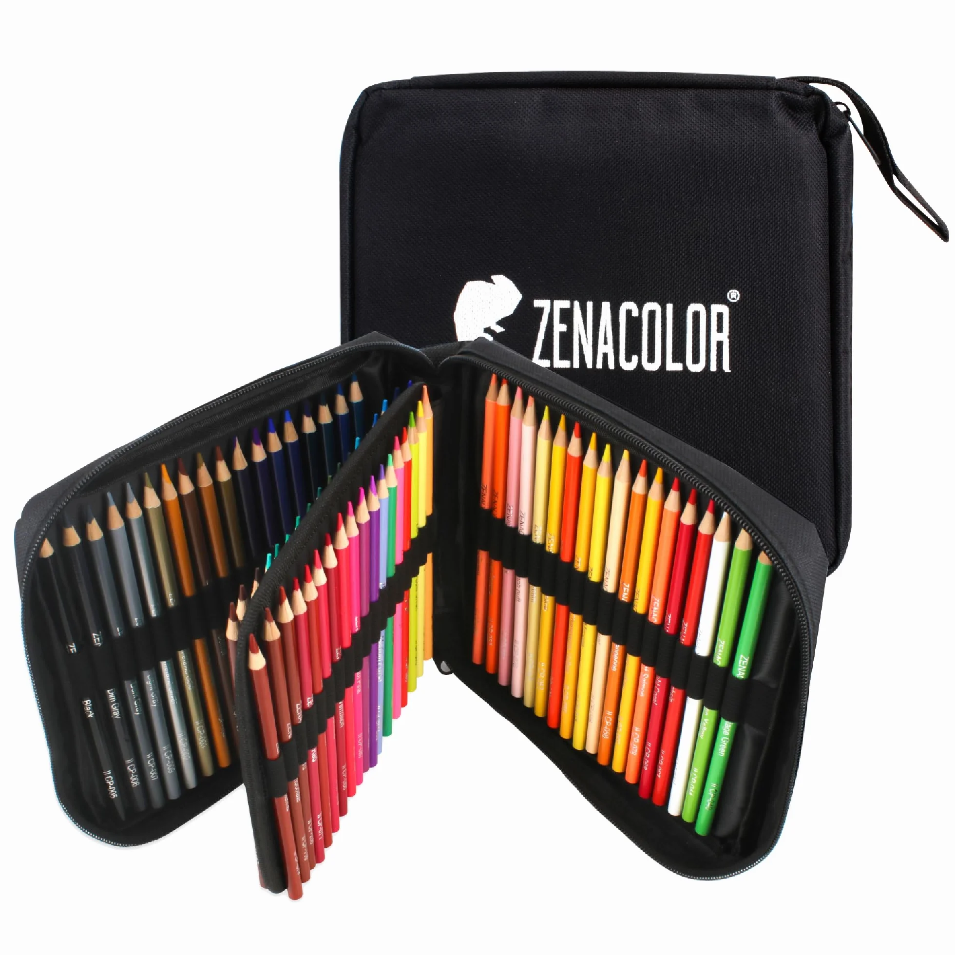 Zenacolor - 72 profesjonalne kredki kolorowe w etui - Kredki kolorowe dla dorosłych i dzieci