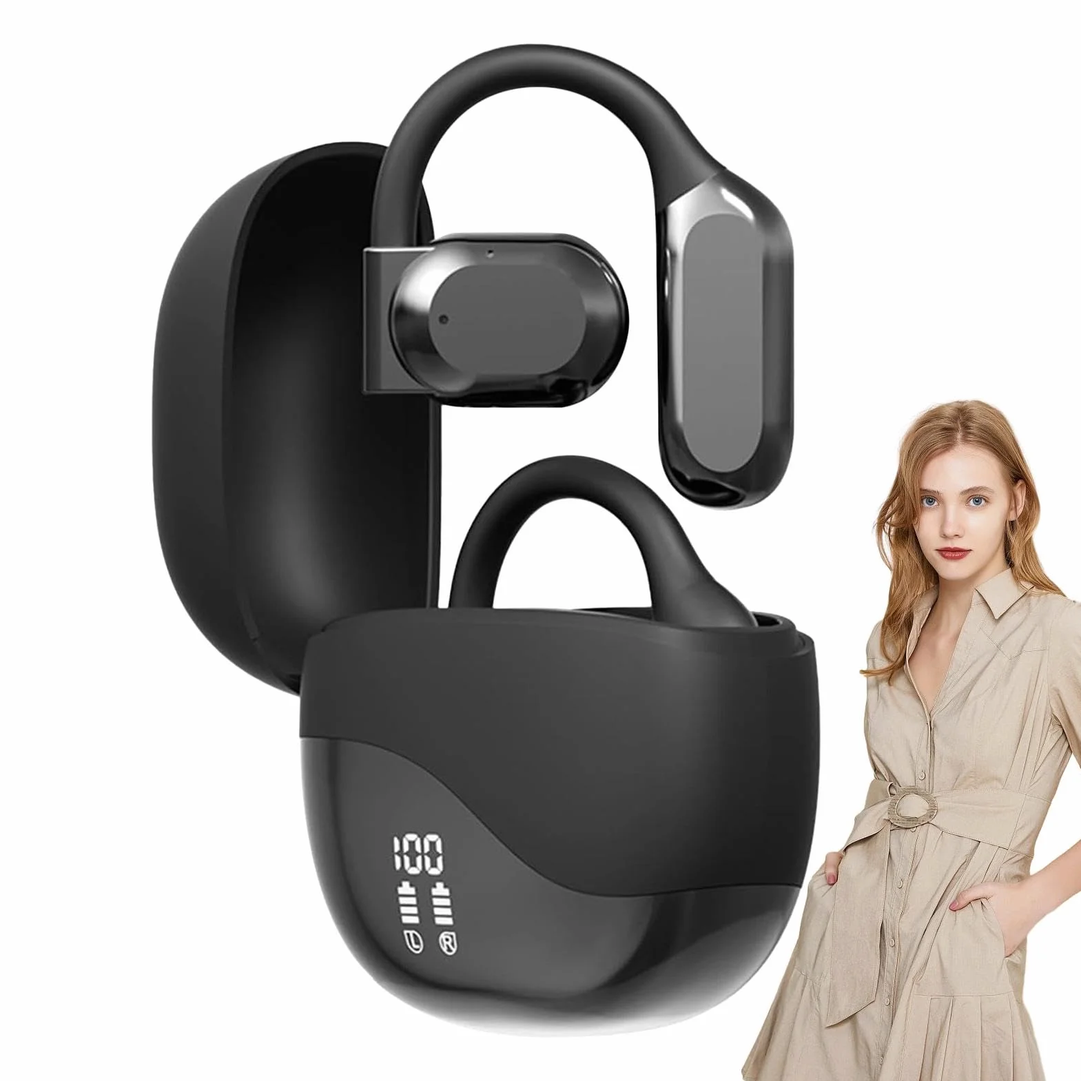 AI Real-Time Language Translator Earbuds, Instant Voice Translator Earbuds, Wireless Translation Earbuds, 144 Language Translator Earbuds, AI Language Translator Earbuds,Translation Earbuds For Travel