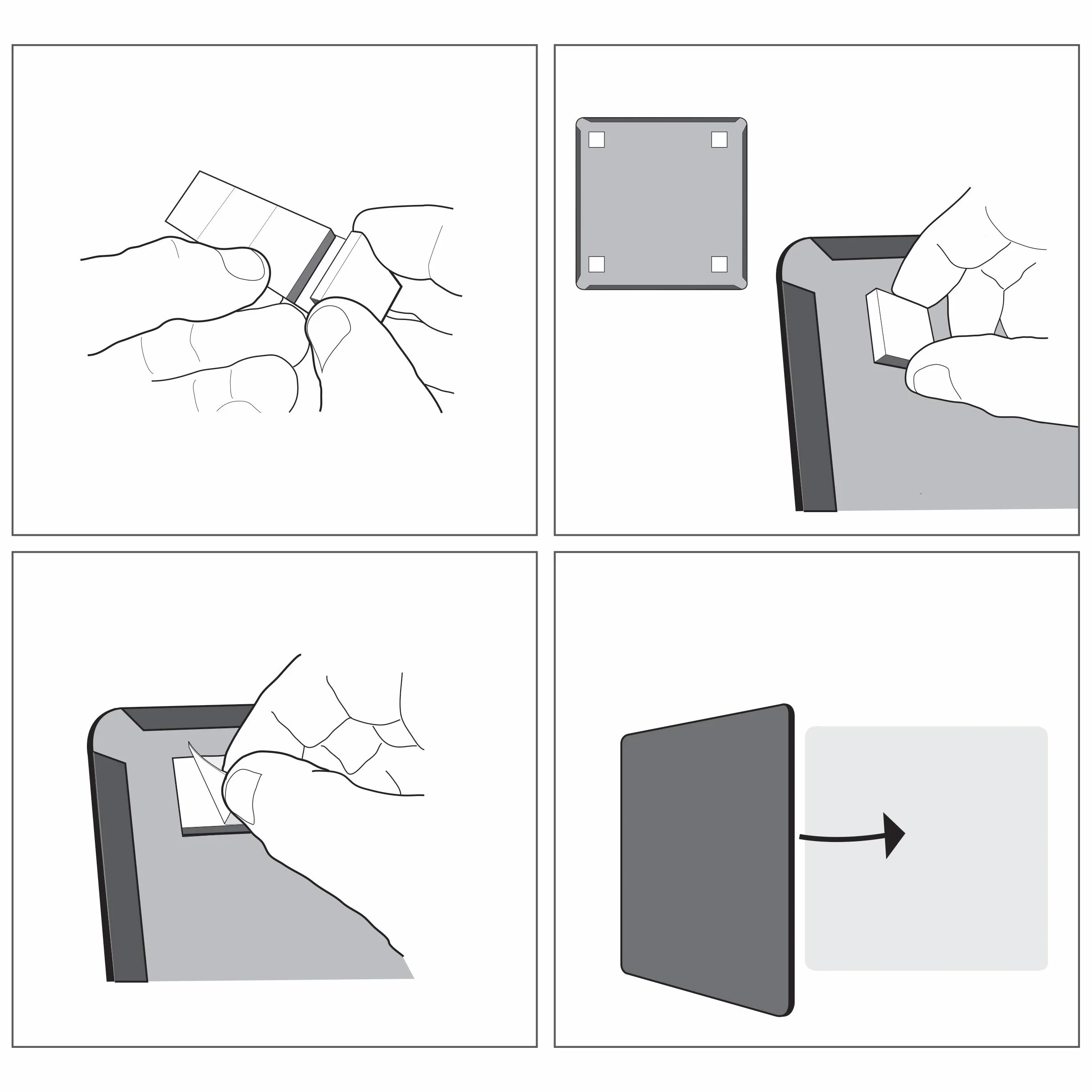 Nobo Mała Suchościeralna Tablica Magnetyczna Bezramkowa Montaż Ścienny 360 × 360 mm Biała