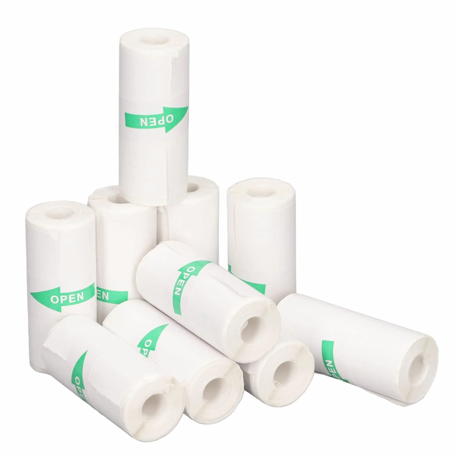 10 Rolkowy Papier do Drukarki Termicznej, Przenośny Papier Termiczny pokwitowań Termiczny Samoprzylepny Mini Papier do Drukowania na etykietę Niewłaściwe Pytania Zdjęcie 57x25mm