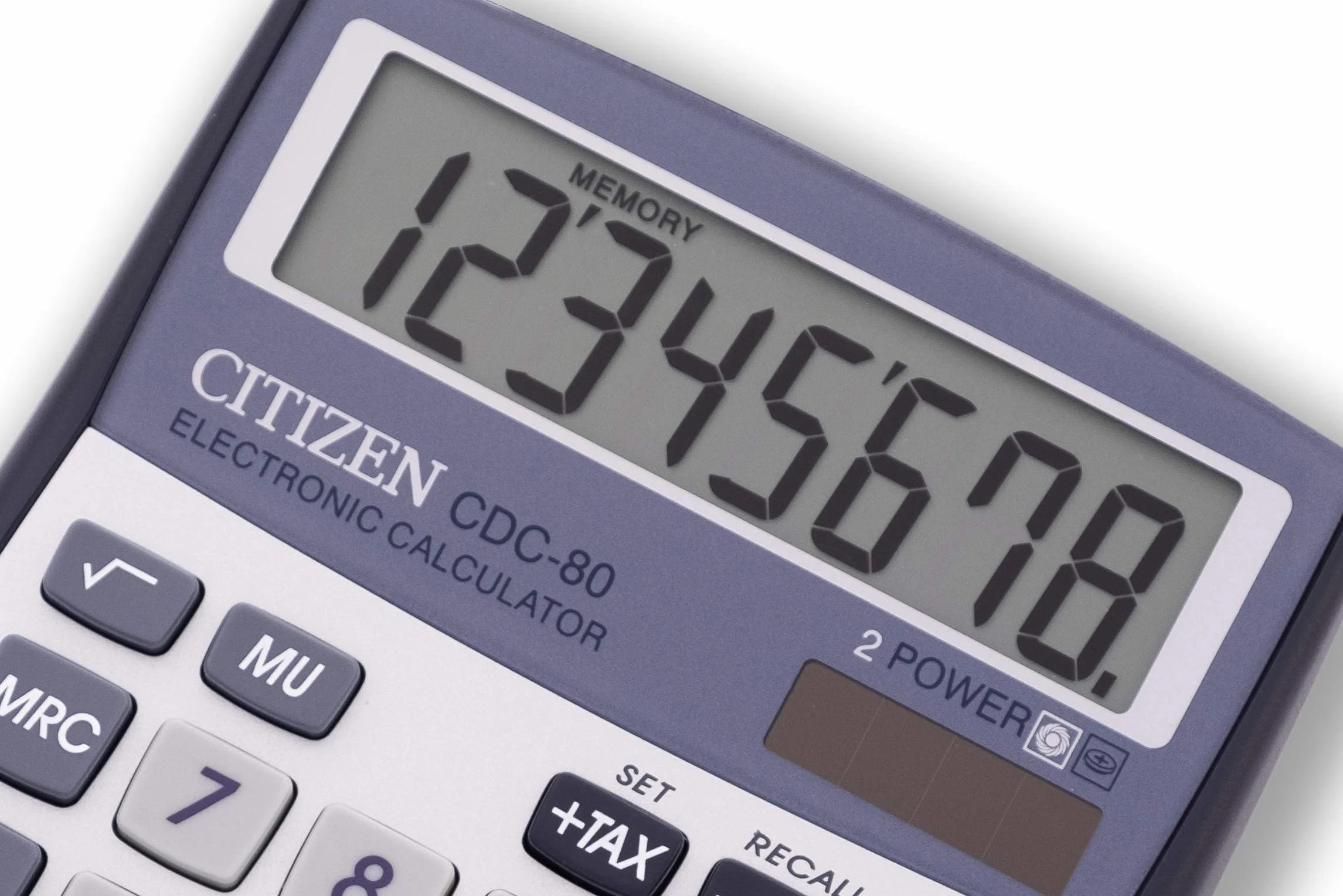 Citizen CDC-80 kalkulator biurkowy biały, CDC 80WB, srebrny
