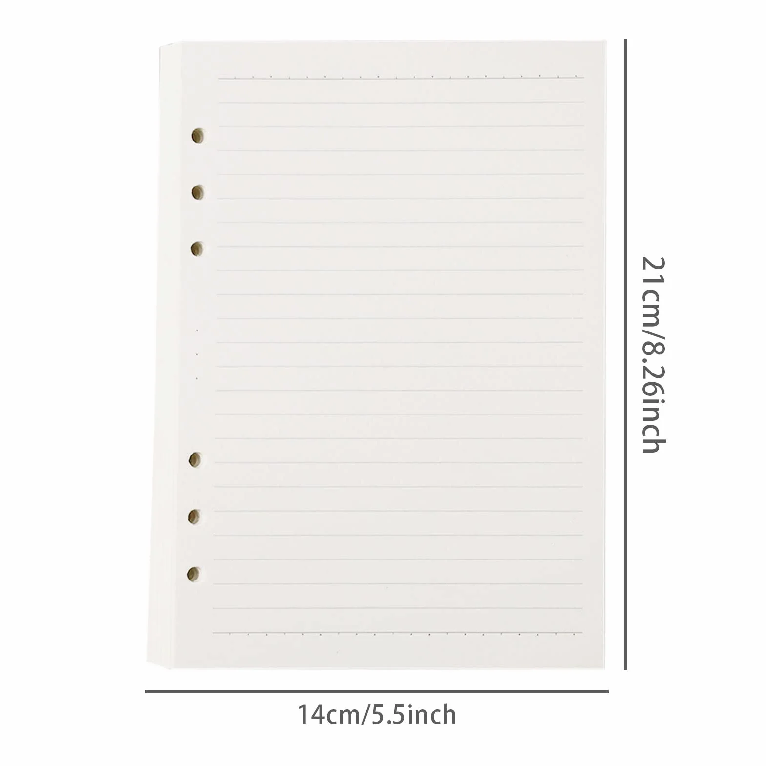 4-pak wkładów A5 Filofax – 320 arkuszy papieru w linie, 6 otworów, luźny perforator, wkład do pamiętnika, notatnika, do szkoły, biura, podróży