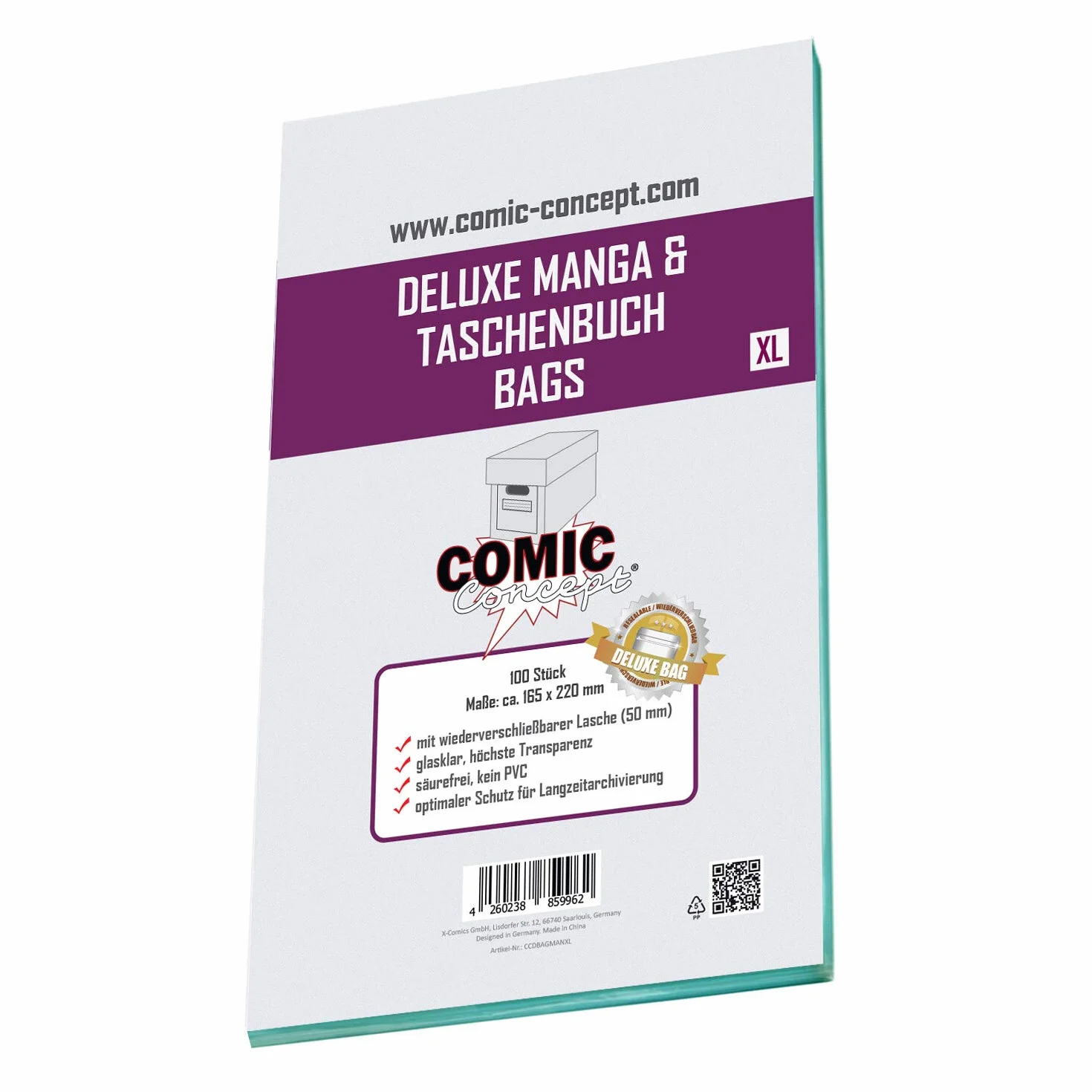 Comic Concept Deluxe Manga Bags XL (165 x 220 mm) z zakładką