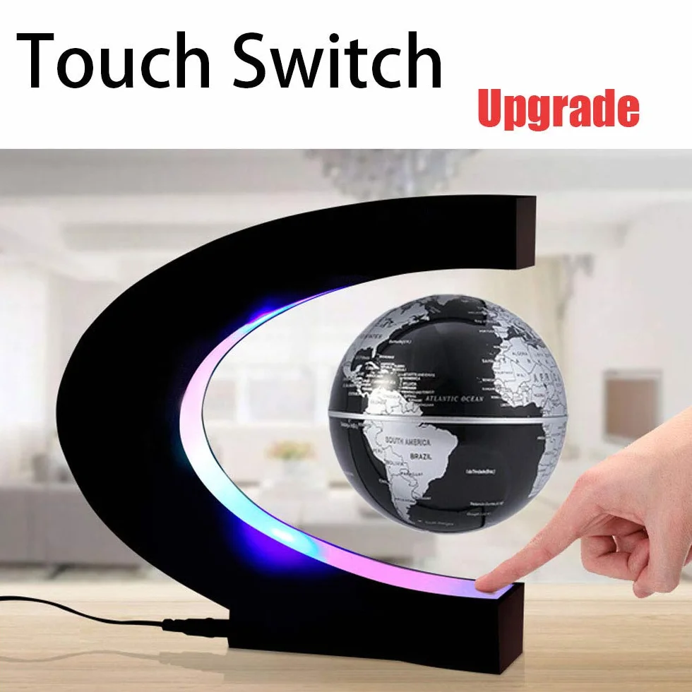 Magnetyczna lampa globusowa LED z lewitacją przełącznik dotykowy dekoracja biurka