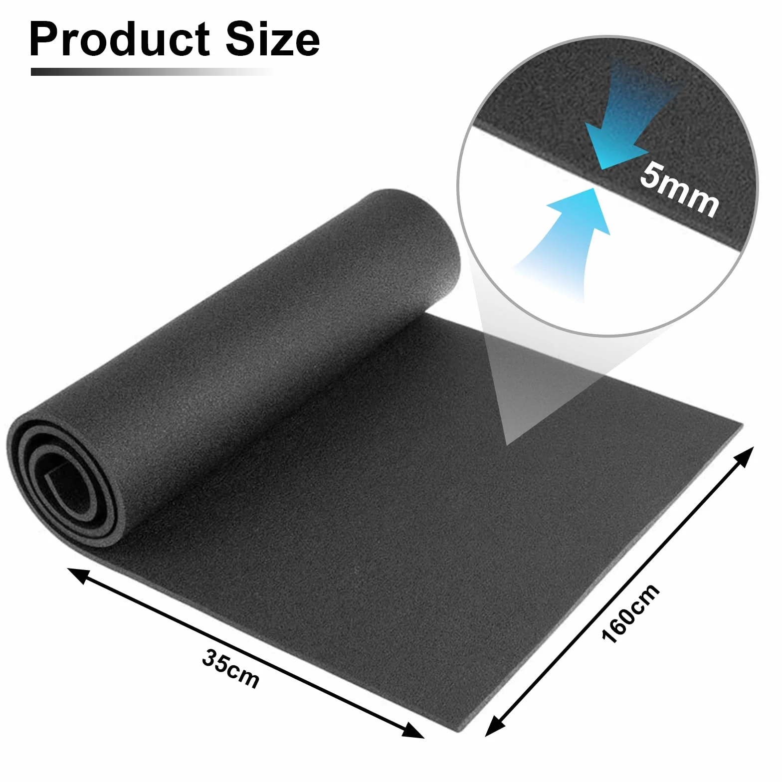 Eva Foam Board Płyta Piankowa Czarna 350mm x 5mm x 1,6m