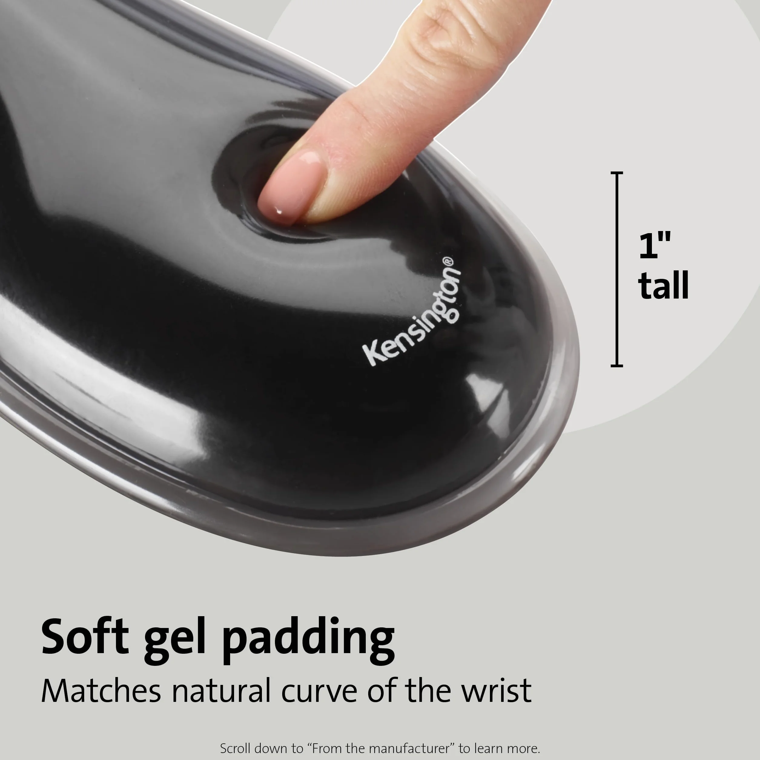 Kensington, Żelowa Podkładka Duo Gel pod Nadgarstki do Klawiatury, Kolor Niebieski/Dym (62397)