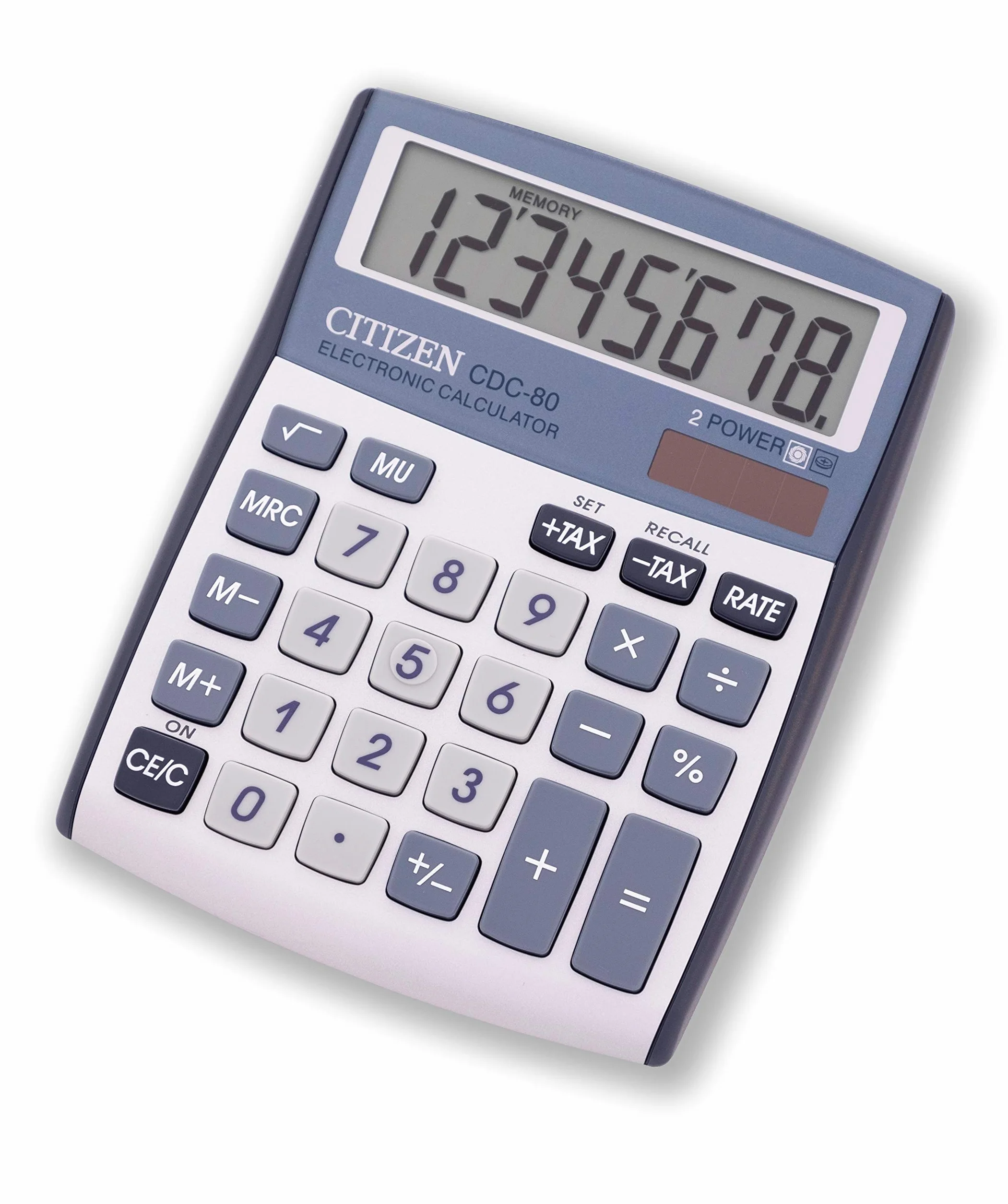 Citizen CDC-80 kalkulator biurkowy biały, CDC 80WB, srebrny