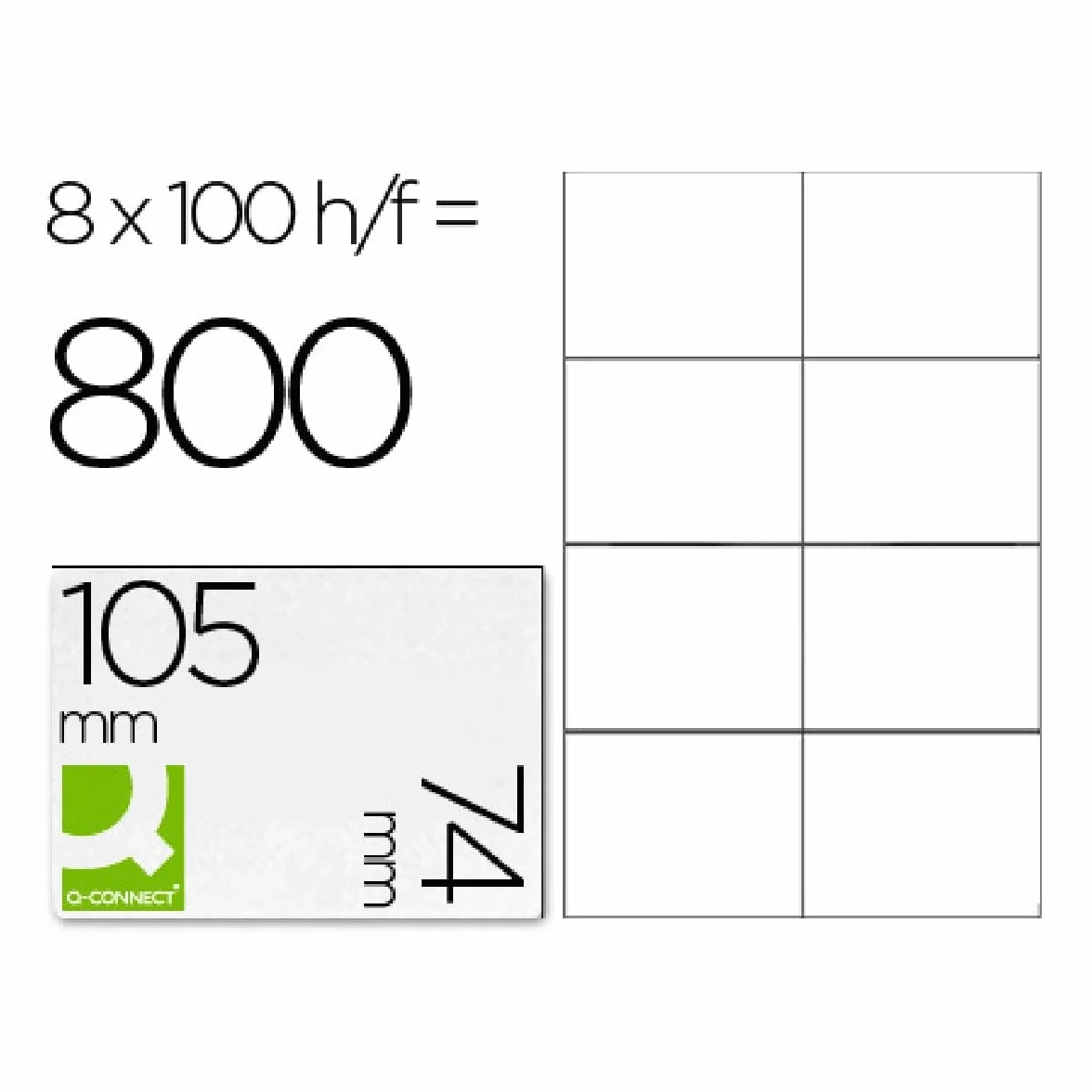 Q-Connect etykiety białe KF10659