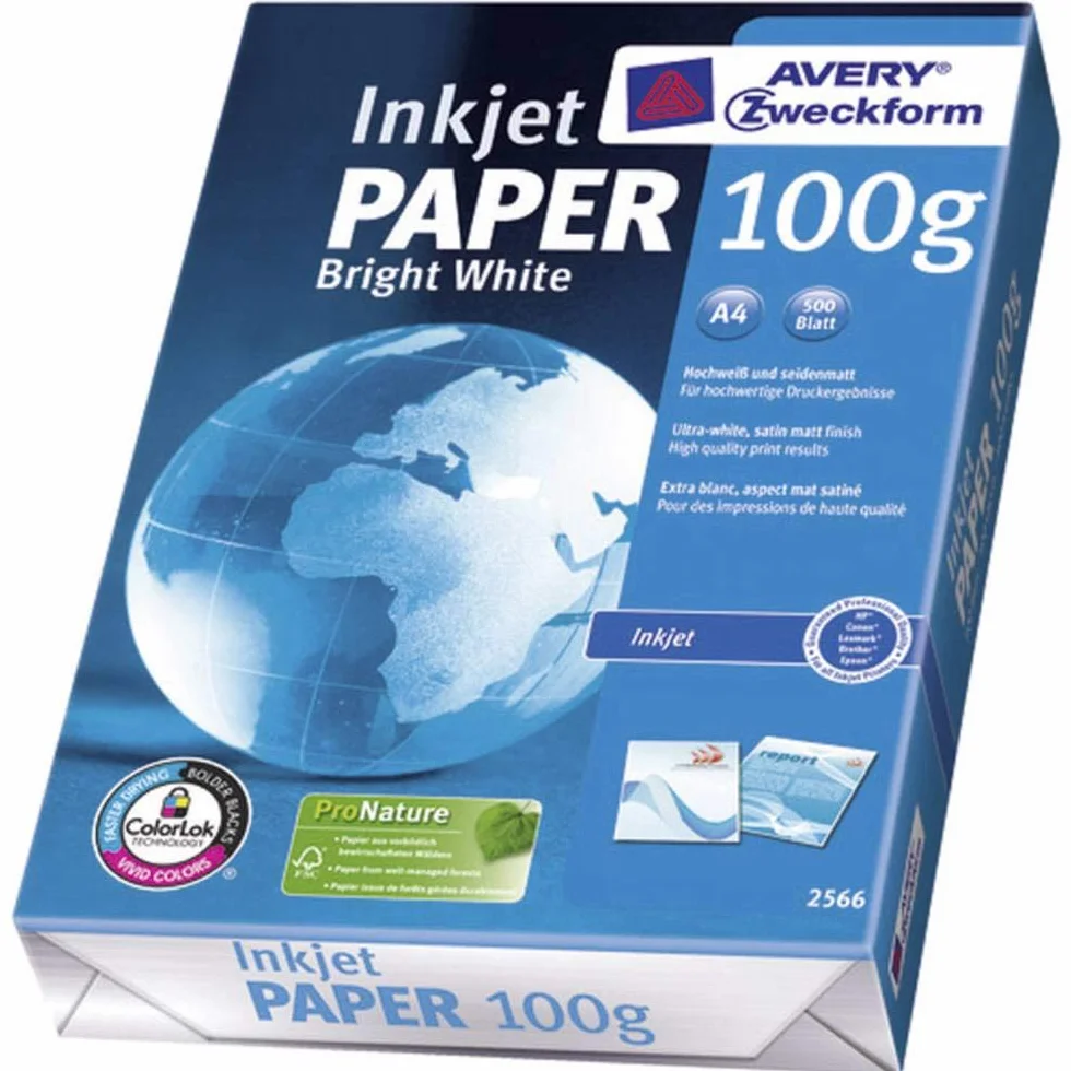 Avery Zweckform 2566 Papier do Drukarki, Biały, A4 / 500 arkuszy