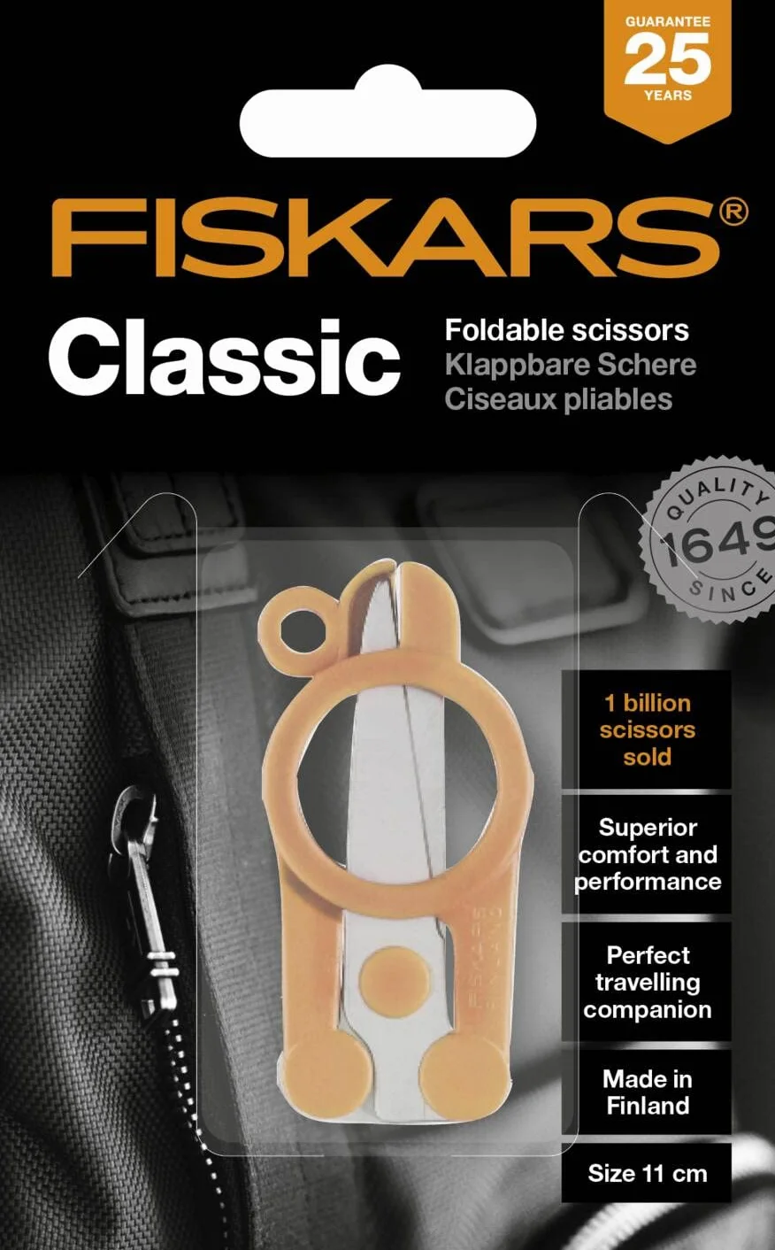 Fiskars Classic 6411501951236 Nożyczki, Pomarańczowy, 11 cm
