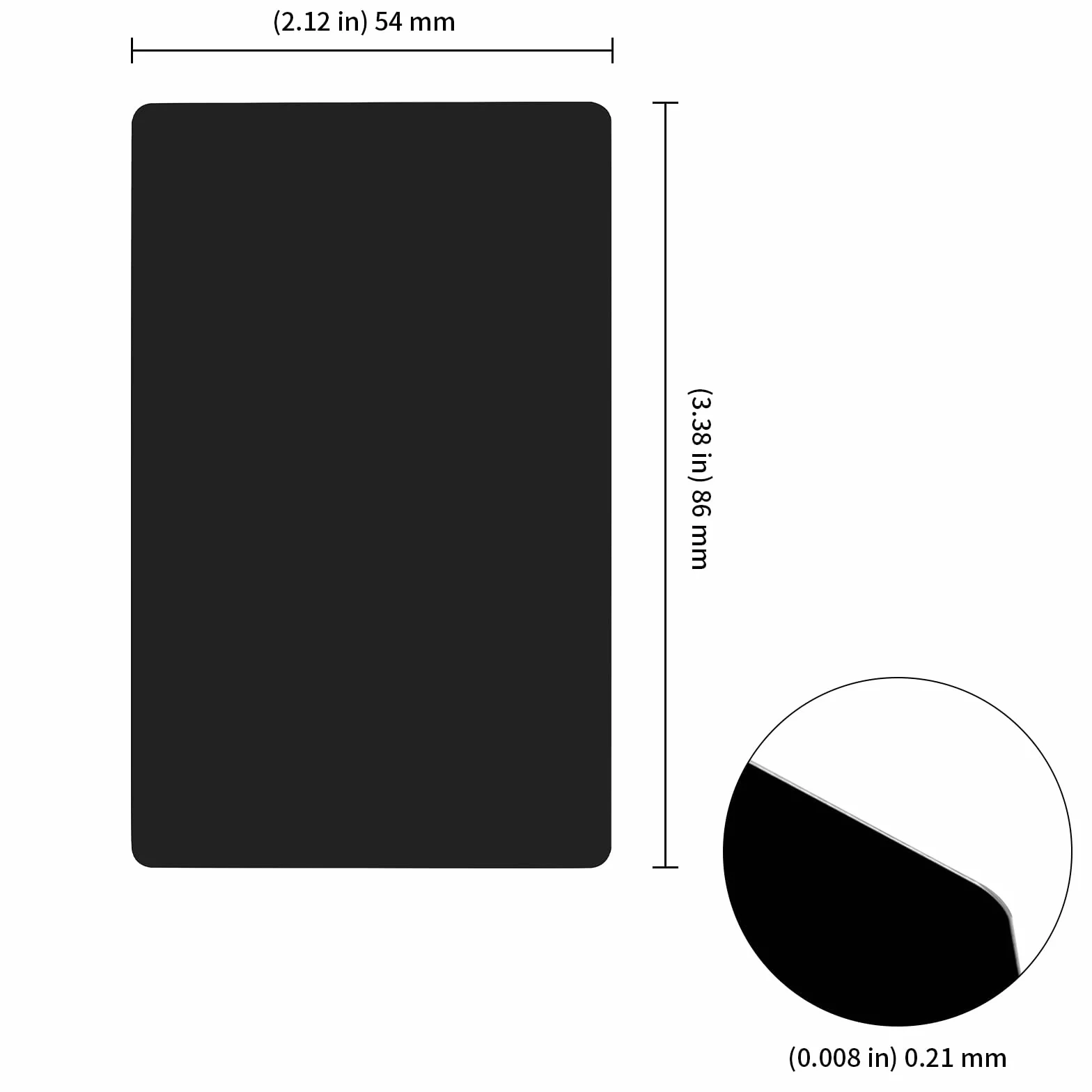KEILEOHO 150 sztuk aluminiowych wizytówek, puste czarne, 86 x 54 x 0,21 mm, metalowe wizytówki, puste wizytówki do biura, DIY, karty podarunkowe, oznaczenie laserowe