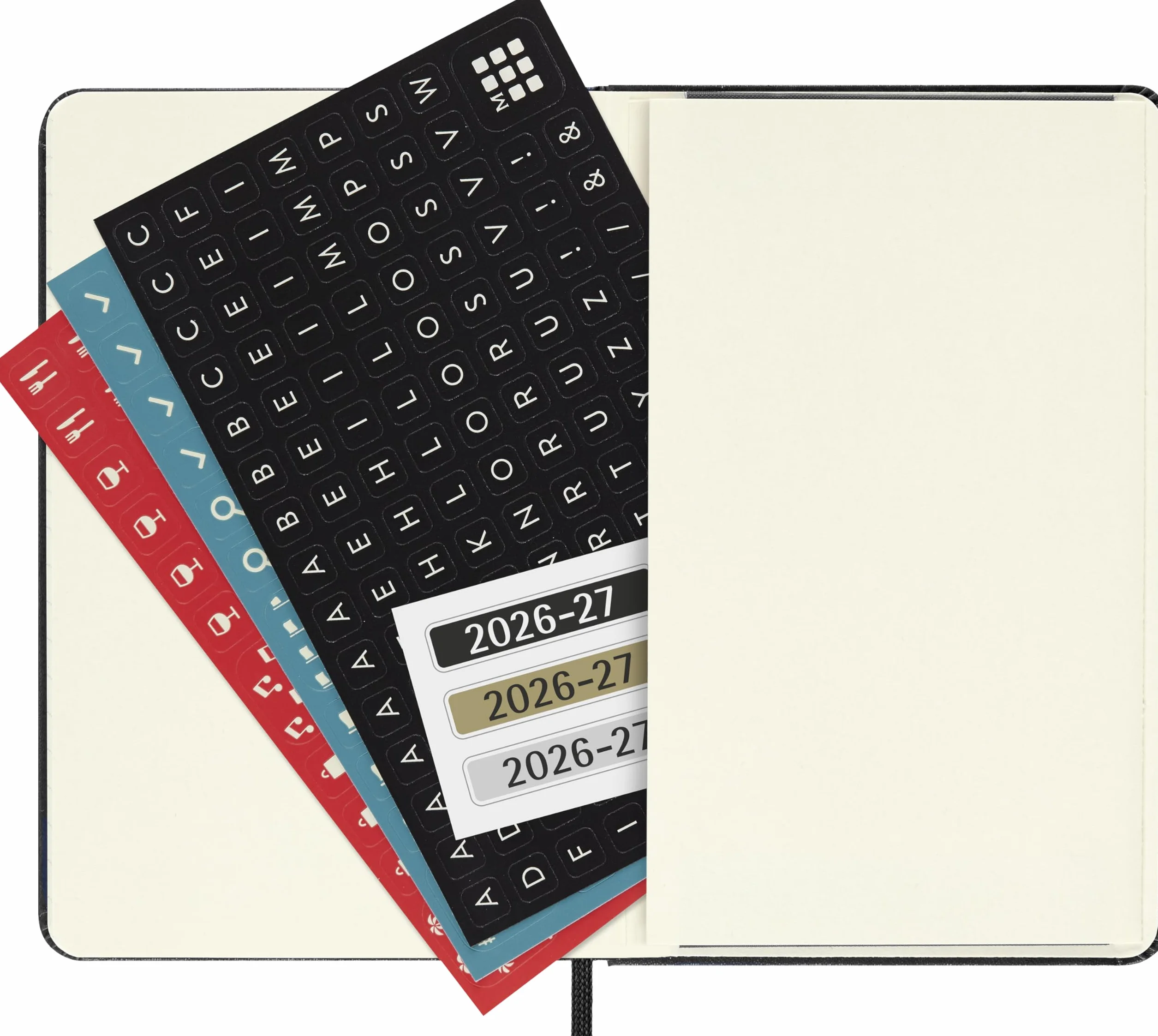 Moleskine Kalendarz tygodniowy 2026-2027 – 18-miesięczny planer poziomy z twardą okładką i zamknięciem na gumkę, kolor czarny, format kieszonkowy 9 x 14 cm