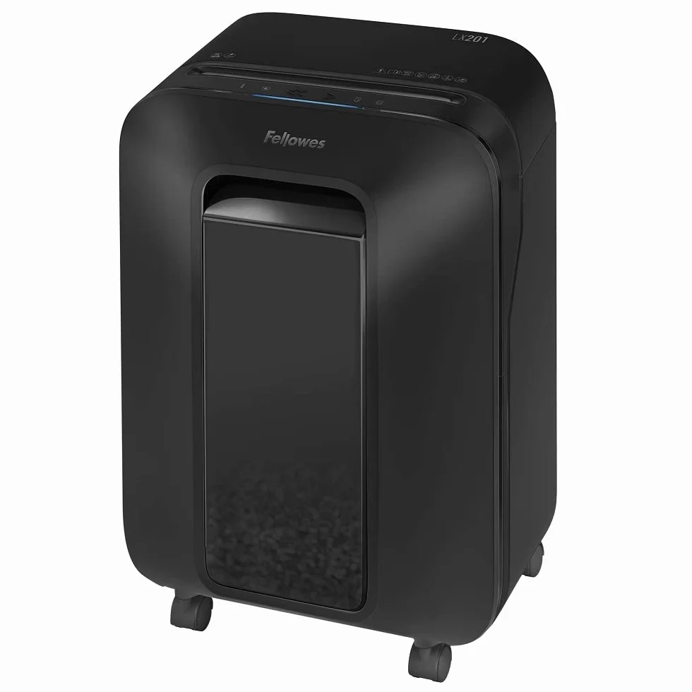 Fellowes 5050001 Niszczarka do Dokumentów, Czarny, 12 Arkuszy, 22 l