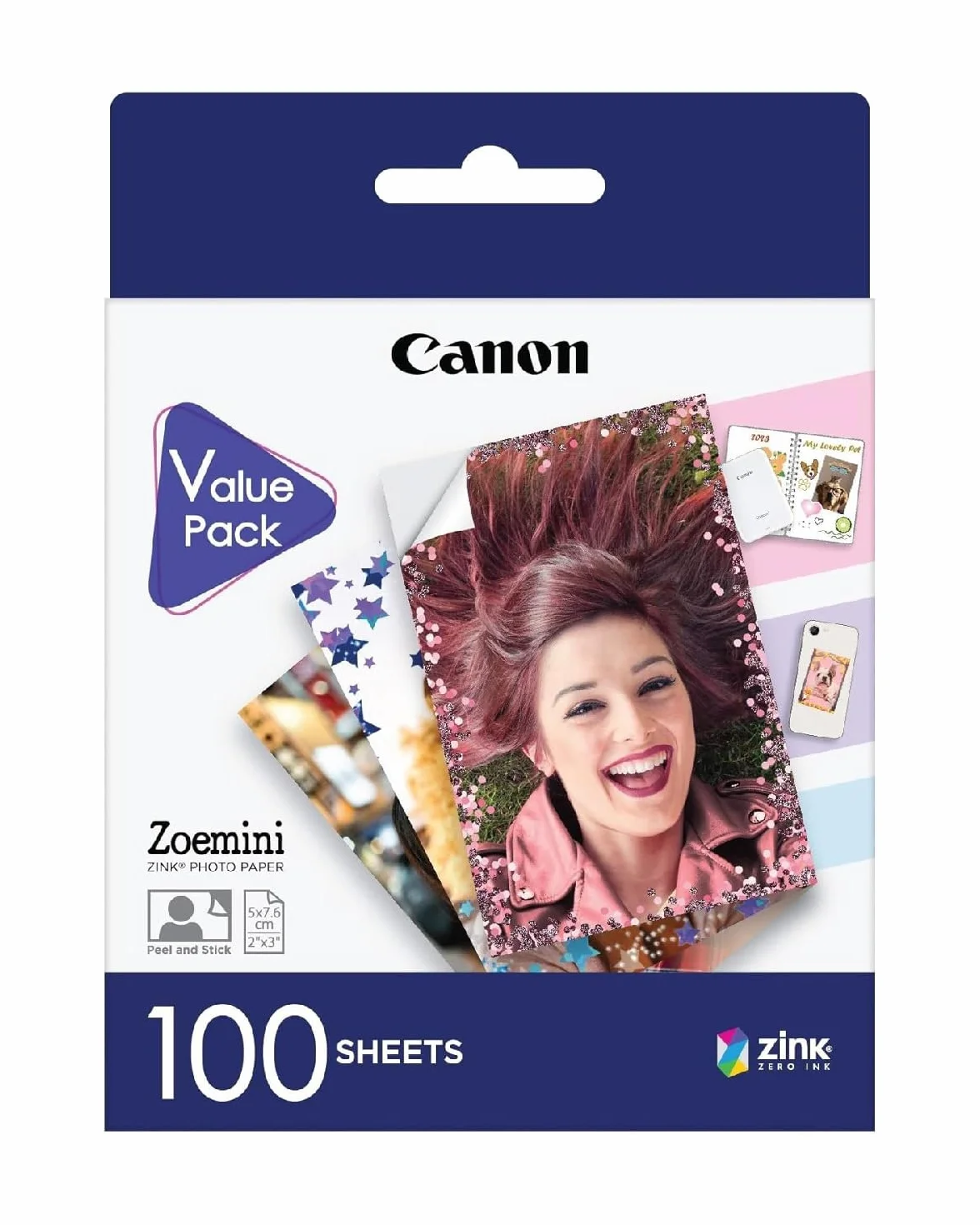 Canon Zink papier fotograficzny samoprzylepny 5 x 7,6 cm (2 x 3") 100 arkuszy