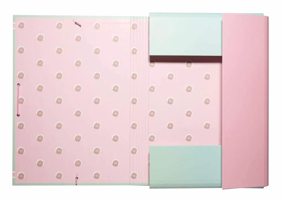 Grupo Erik: Twarda teczka Pusheen Foodie, rozszerzalna teczka na dokumenty A4, 34 x 24,5 cm, 3-klapowa teczka z gumką, teczka na dokumenty z kartonu, oficjalna licencja