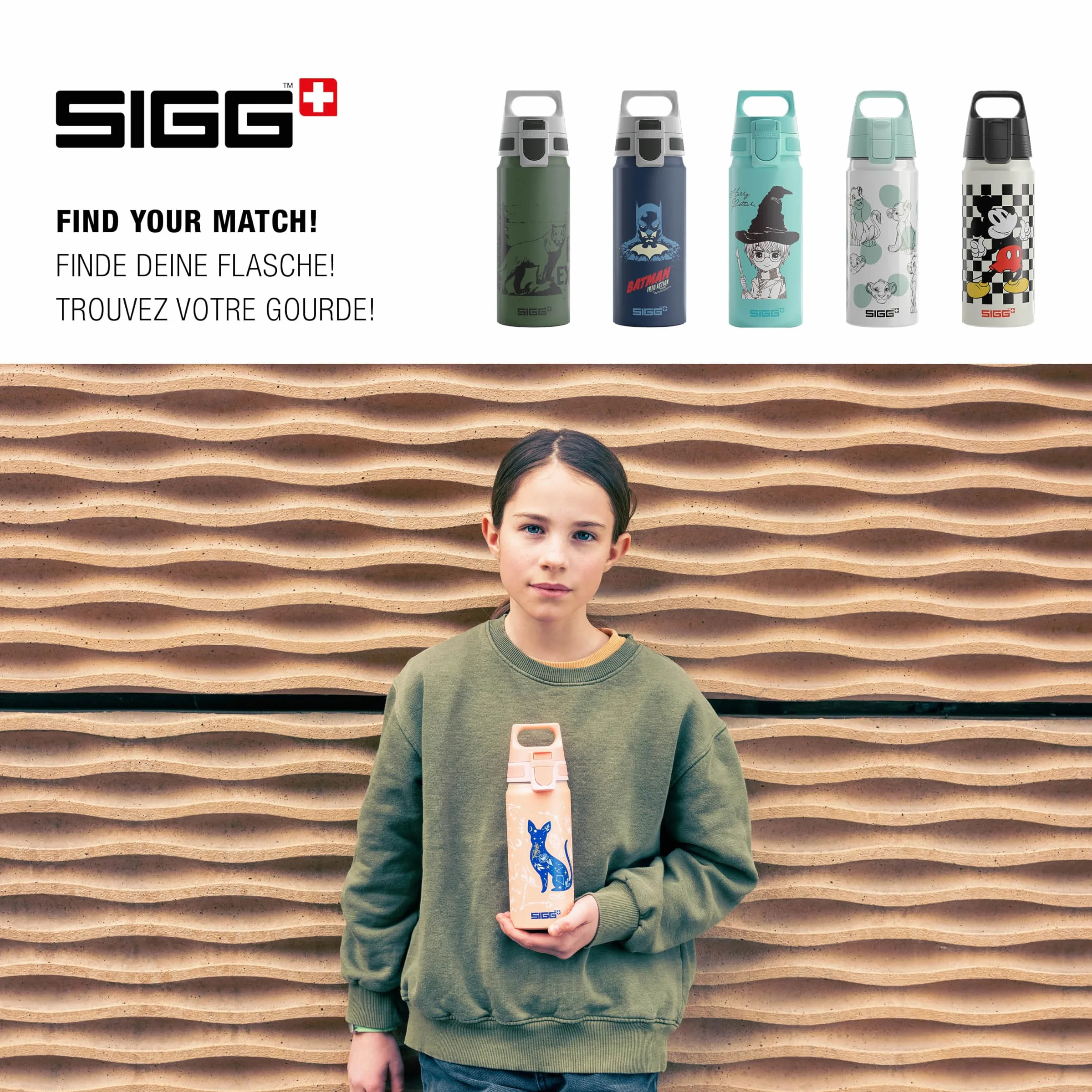 SIGG Aluminiowa butelka do picia dla dzieci WMB ONE Stitch Disney, szczelna, lekka, bez BPA, do napojów gazowanych