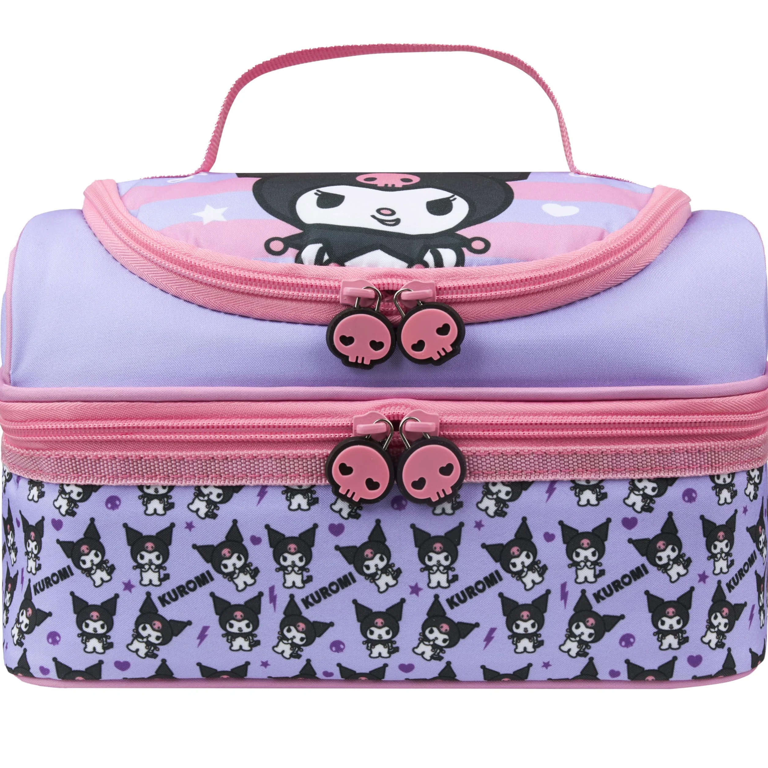 Hello Kitty Kuromi Kawaii Izolowana torba na lunch z przegródkami Anime Przekąski Nosiciel jedzenia do szkoły Piknik Torba chłodząca Multi Kuromi