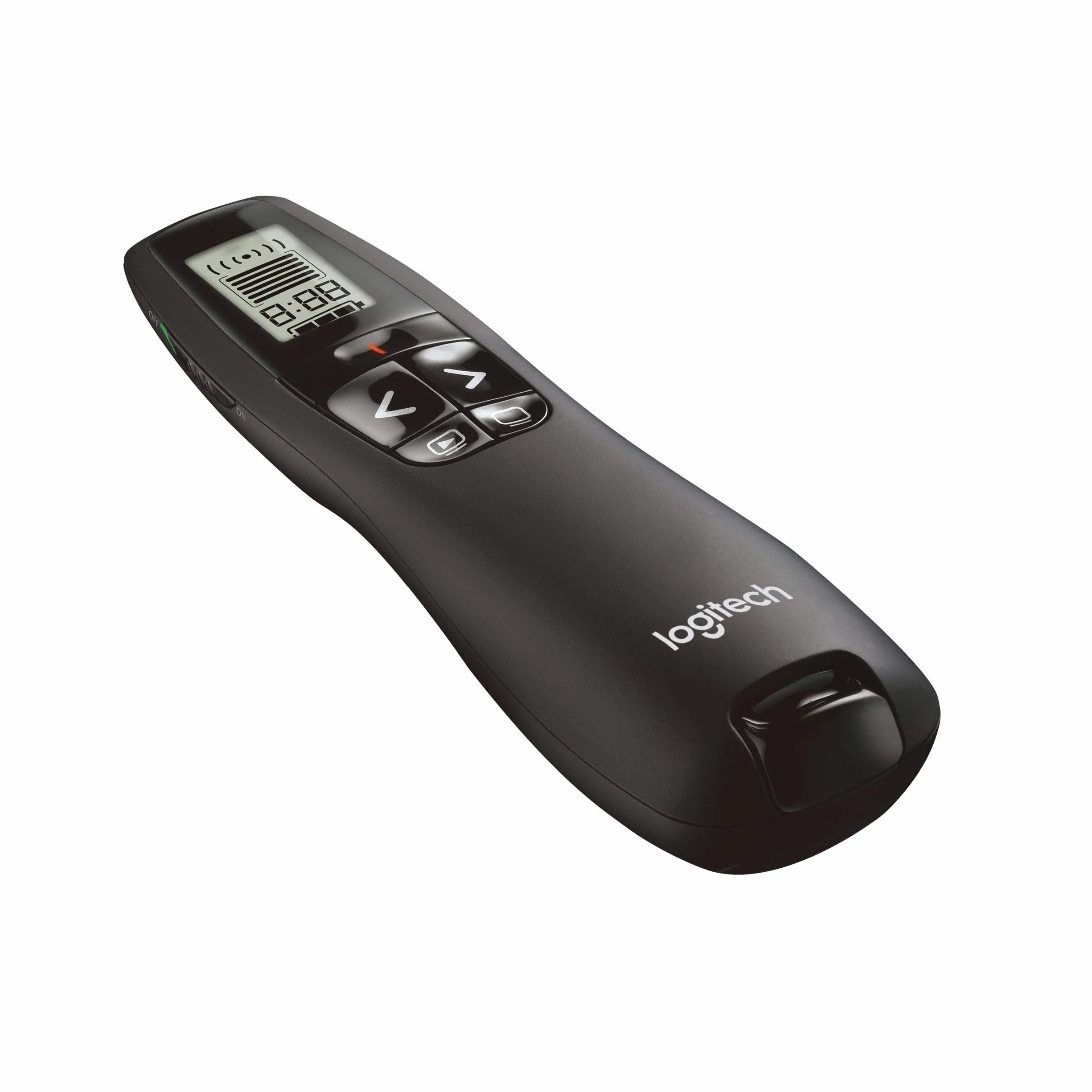 Logitech R700 Presenter, bezprzewodowy, 2,4 GHz, USB, zasięg 30 m, laserowy wskaźnik, LCD, timer, 6 przycisków, PC, czarny