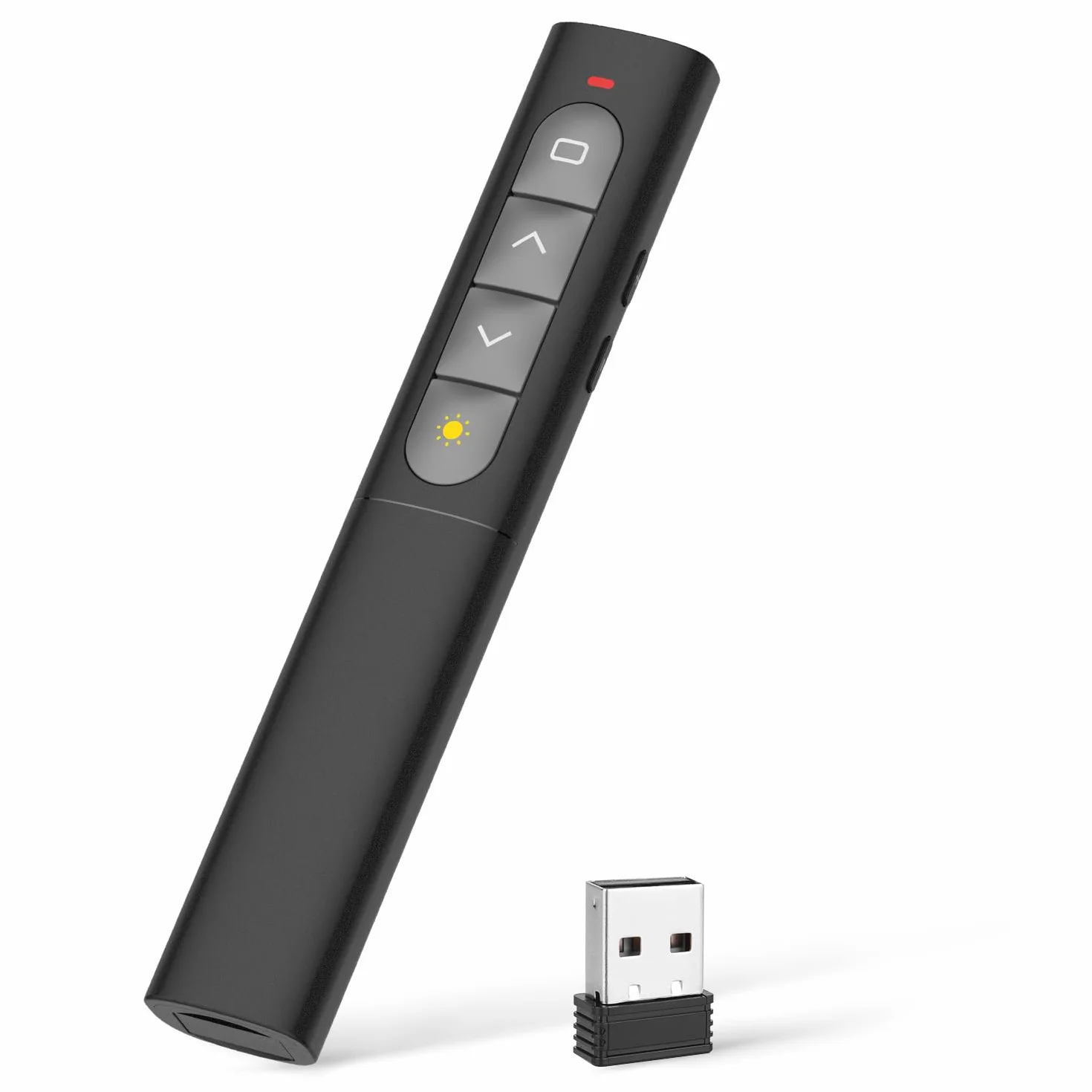 Powerpoint Clicker do Prezentacji, 2,4 GHz Bezprzewodowy Pilot do Prezentacji Wskazówka PPT Clicker Slide Advancer Komputer Clicker Wsparcie Głośności Hiperlink