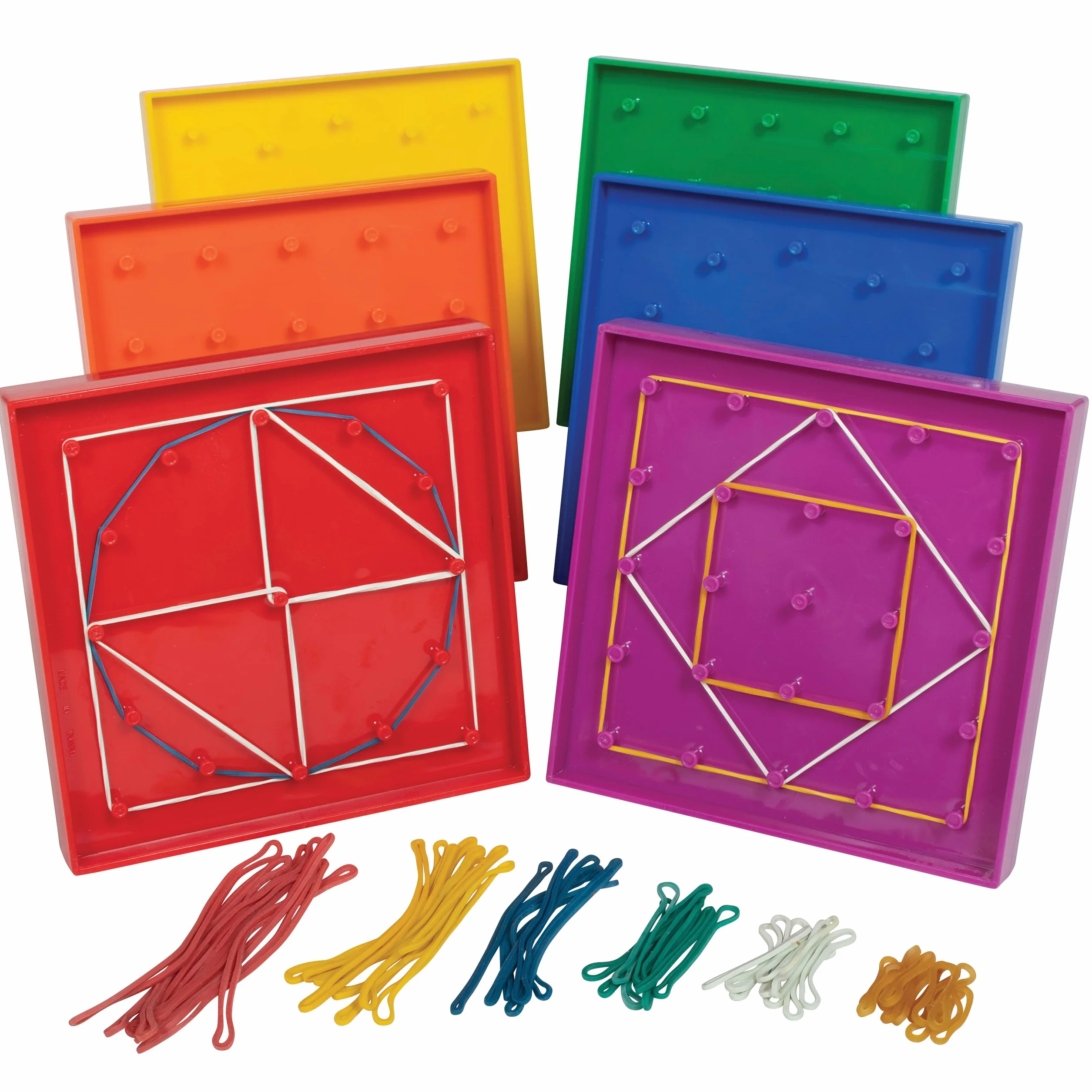Learning Advantage Inc Geoboards, 12,7 cm, różne kolory, zestaw 6 sztuk