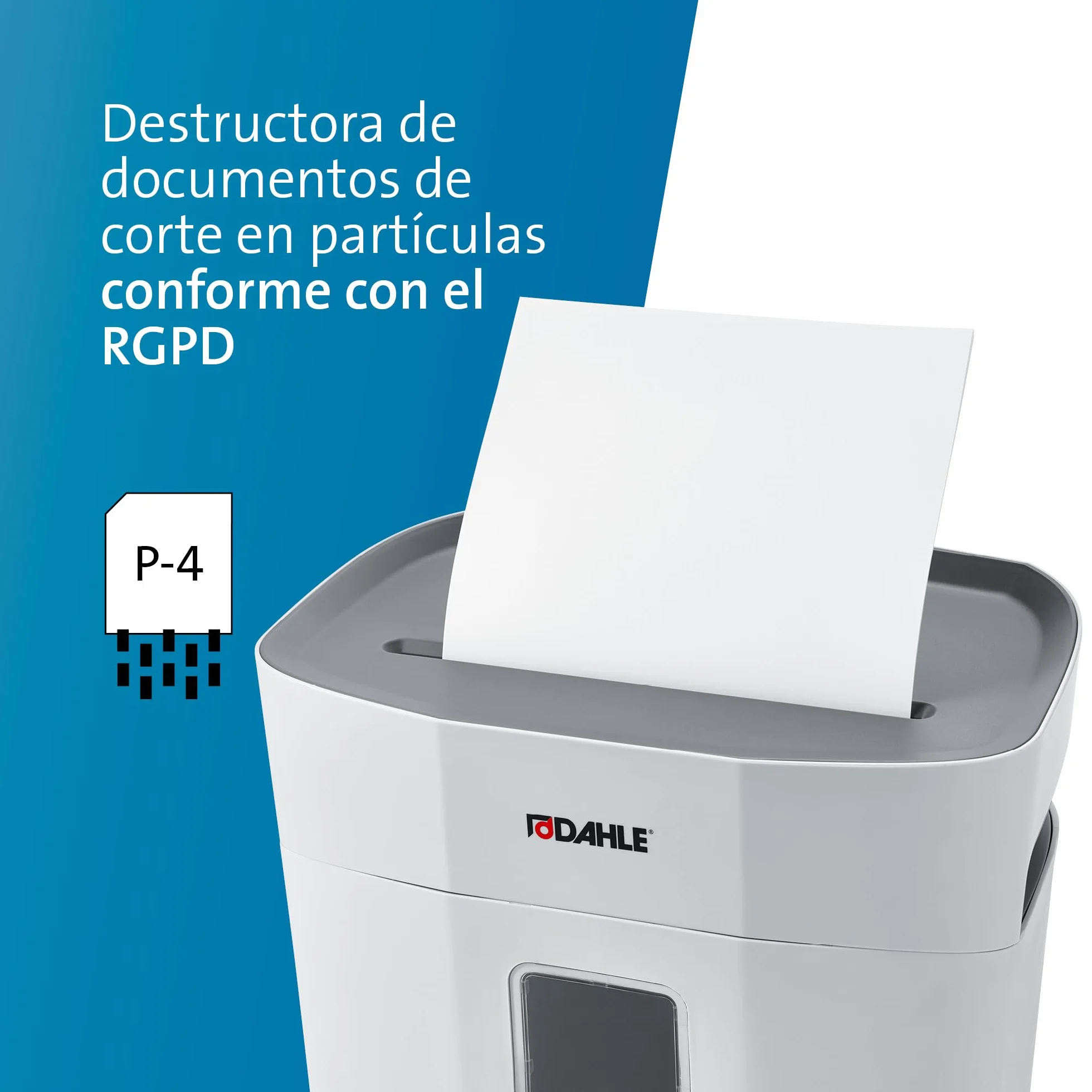 Dahle PaperSAFE PS 120 niszczarka dokumentów (8 arkuszy, poziom bezpieczeństwa P4, cięcie cząstek, nie zawiera oleju i konserwacji, 12 litrów) szara