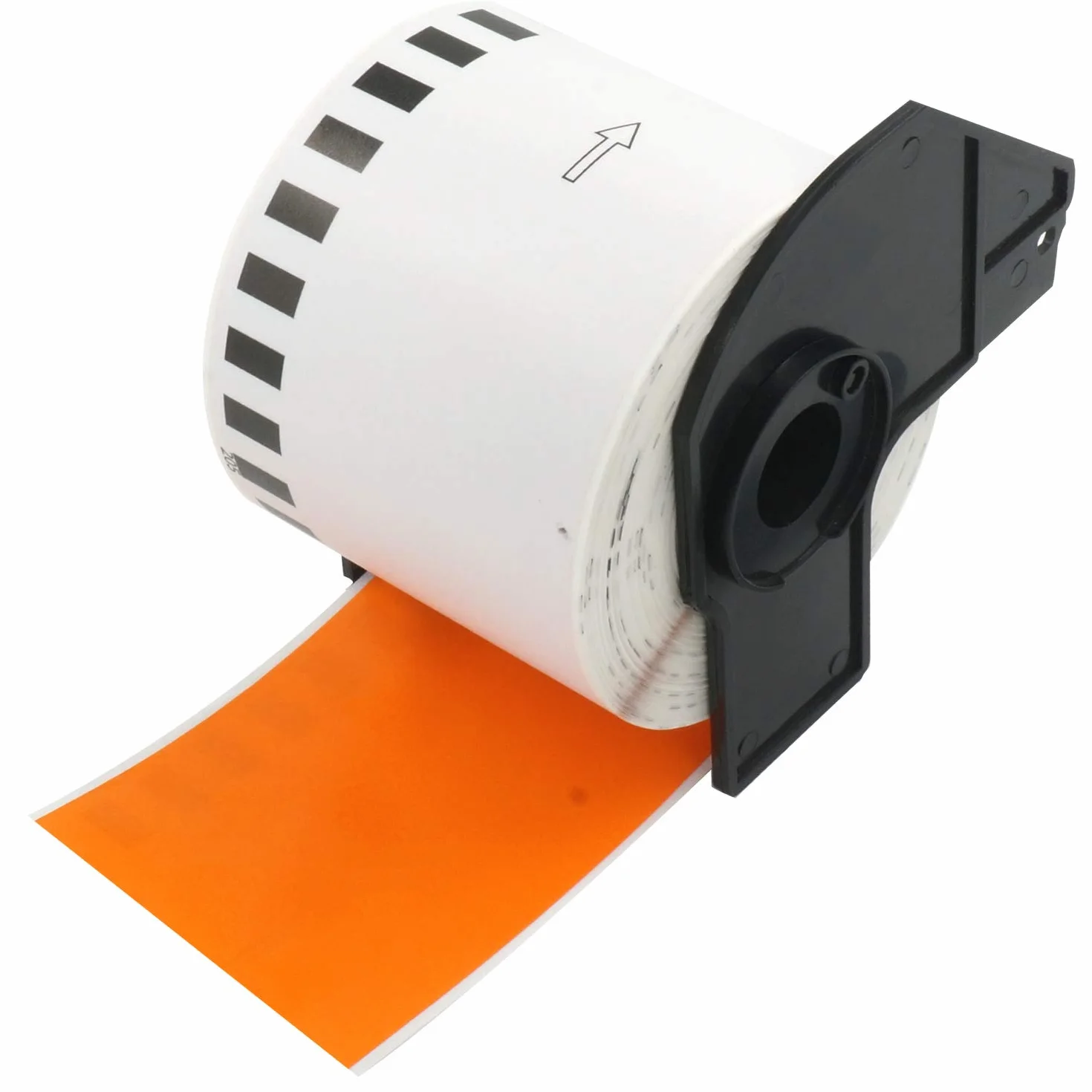 BETCKEY DK-22205 Kolorowe etykiety Kompatybilne z Brother, 62 x 3048mm, Ciągły Pomarańczowy, Samoprzylepne, Do Drukarki etykiet Brother QL