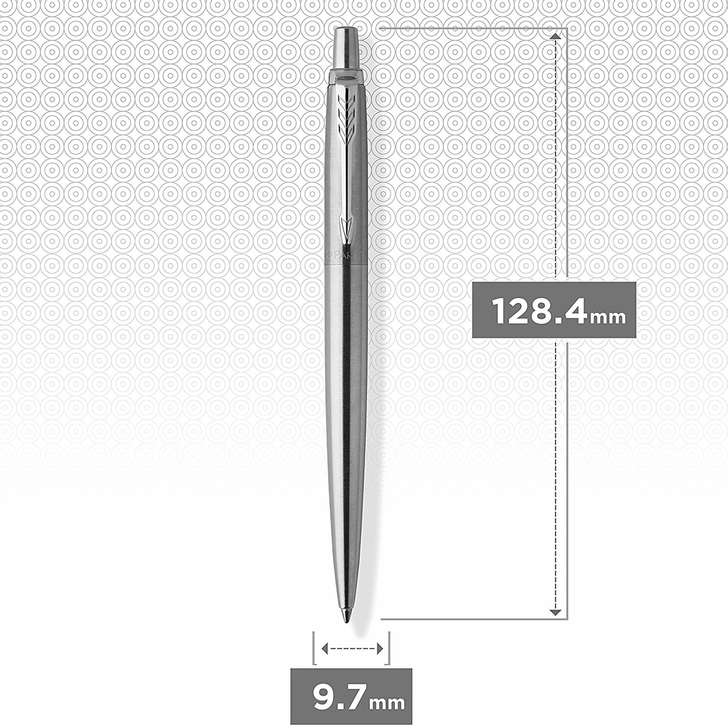 Parker Jotter 2093256 Zestaw Długopis i Ołówek, Srebrny, Niebieski Atrament, 2 Sztuki