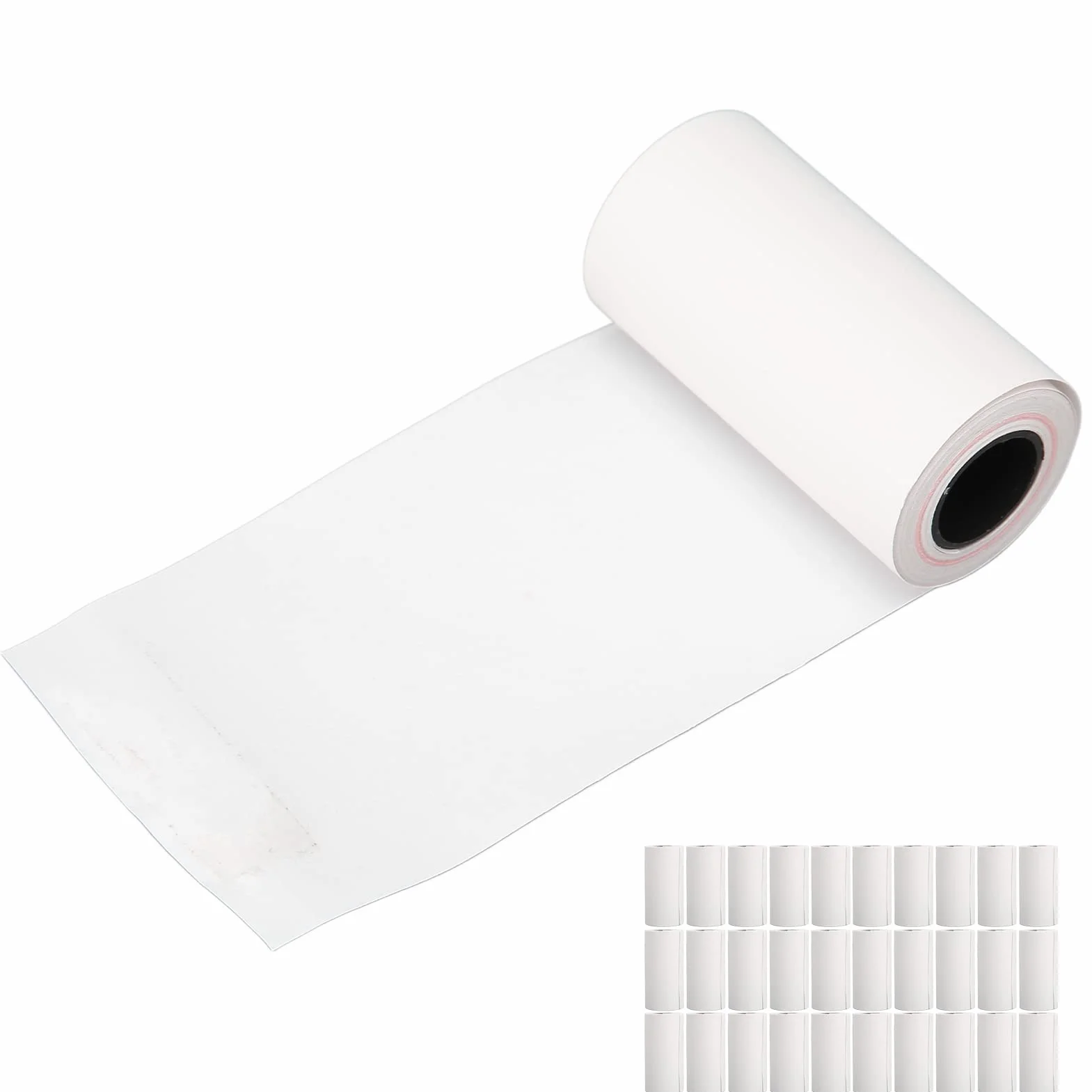 30 Rolek Papieru Pokwitowań, 57x30mm Papier Termiczny POS Rolki Papieru do Kas Fiskalnych, Długość 5m, Jednolita Powłoka Wyczyść Drukowanie Etykieta na Pokwitowanie do Mini Drukarki