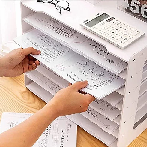 Jednostka do przechowywania papieru A3 - bardzo duży organizer plików biurkowych do biura i szkoły, stojak na czasopisma i tacka na artykuły pa, półka na teczki
