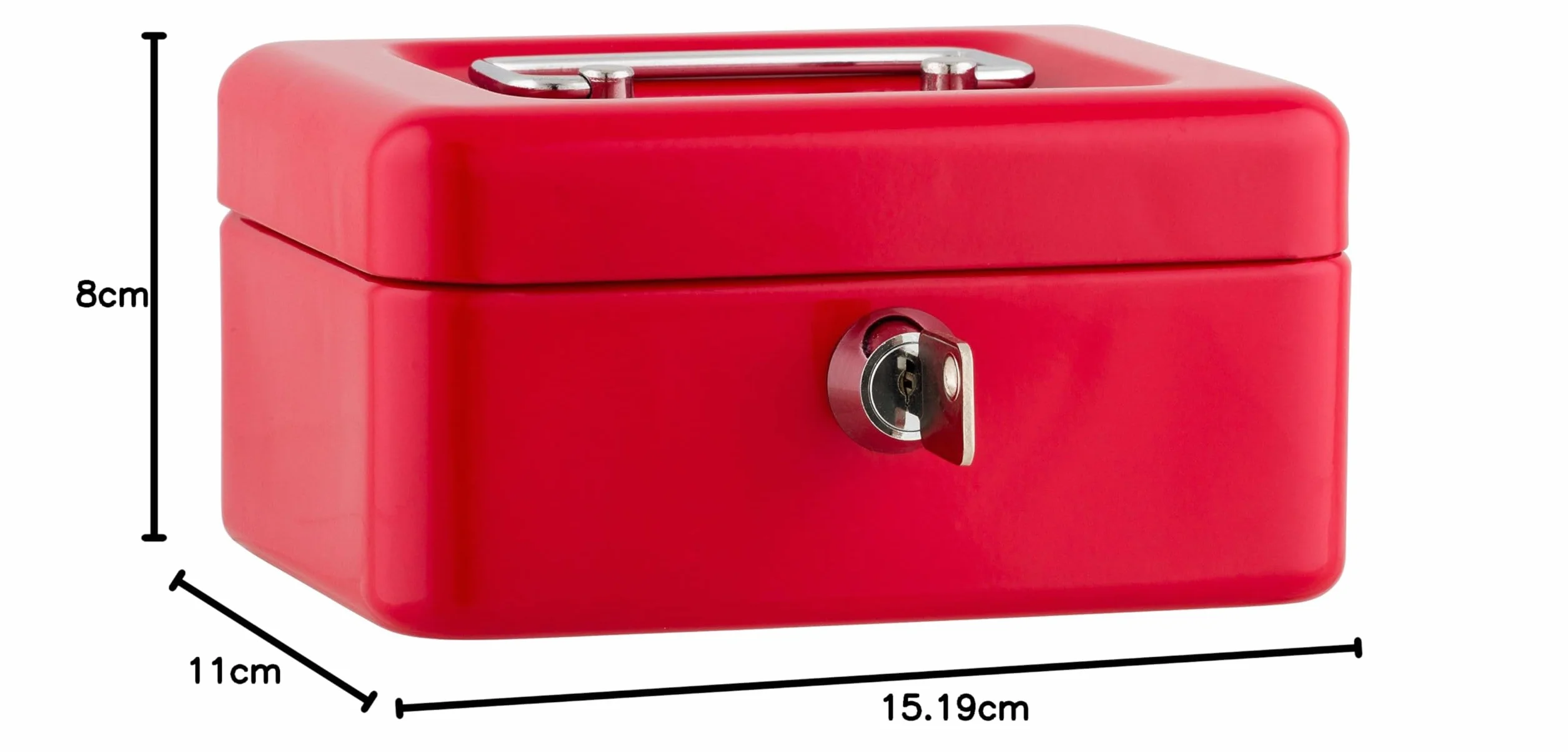 Sax Kasetka B 15,2 x wys. 8 x T 11,5 cm czerwona