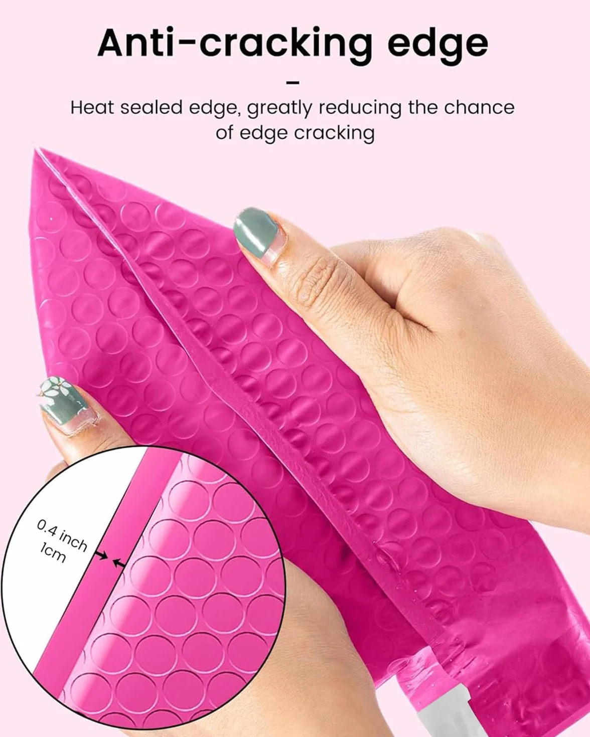Bubble Mailers 4x8 Inch 50 Pack Padded Envelopes Self Seal Shipping Bags Jewelry Small Business Pink