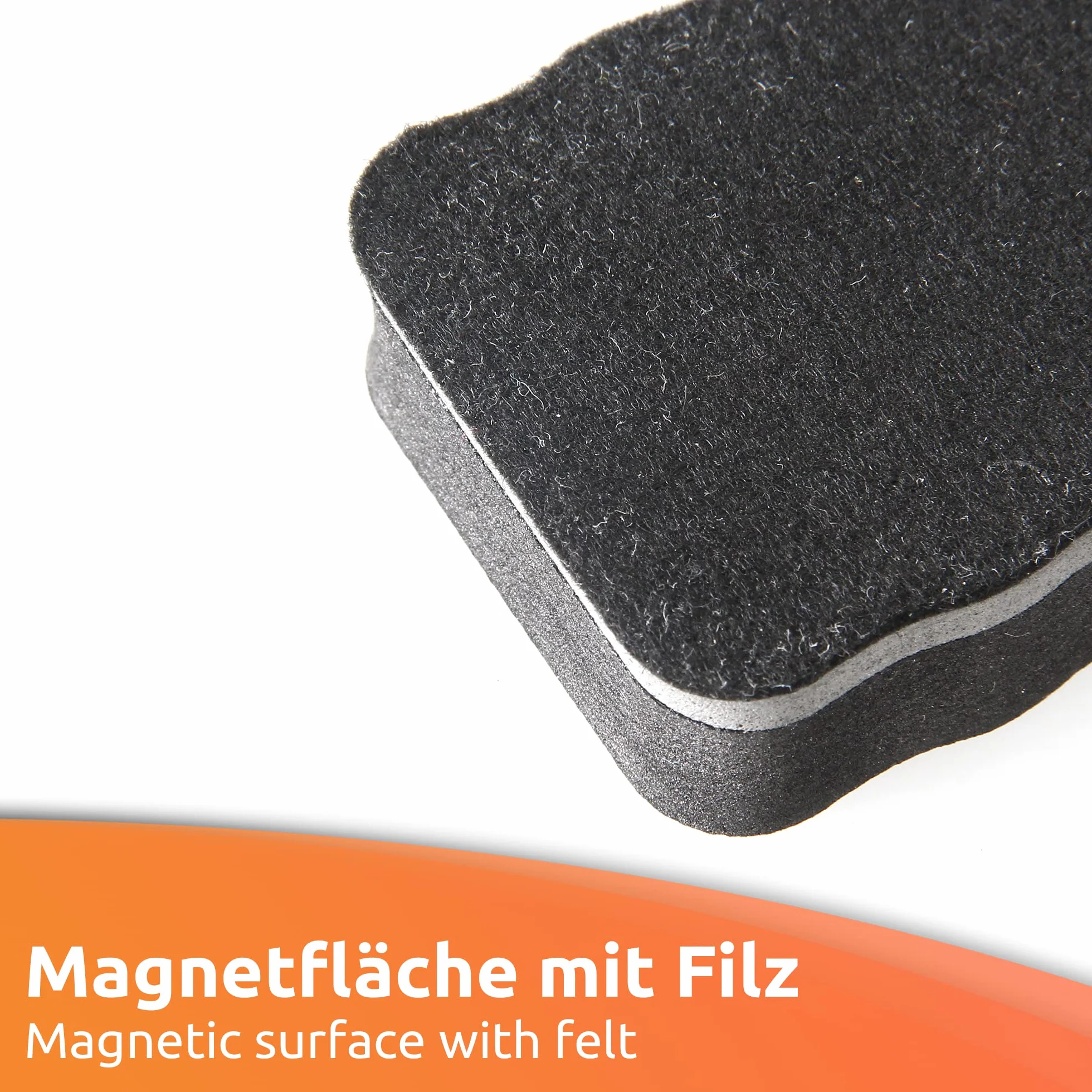 ECENCE Gąbka do tablic suchościeralnych Zestaw 2 sztuk - czyszczenie flipchartów, tablic magnetycznych - czyszczenie na sucho powierzchni metalowych - dokładne czyszczenie, czyste ręce