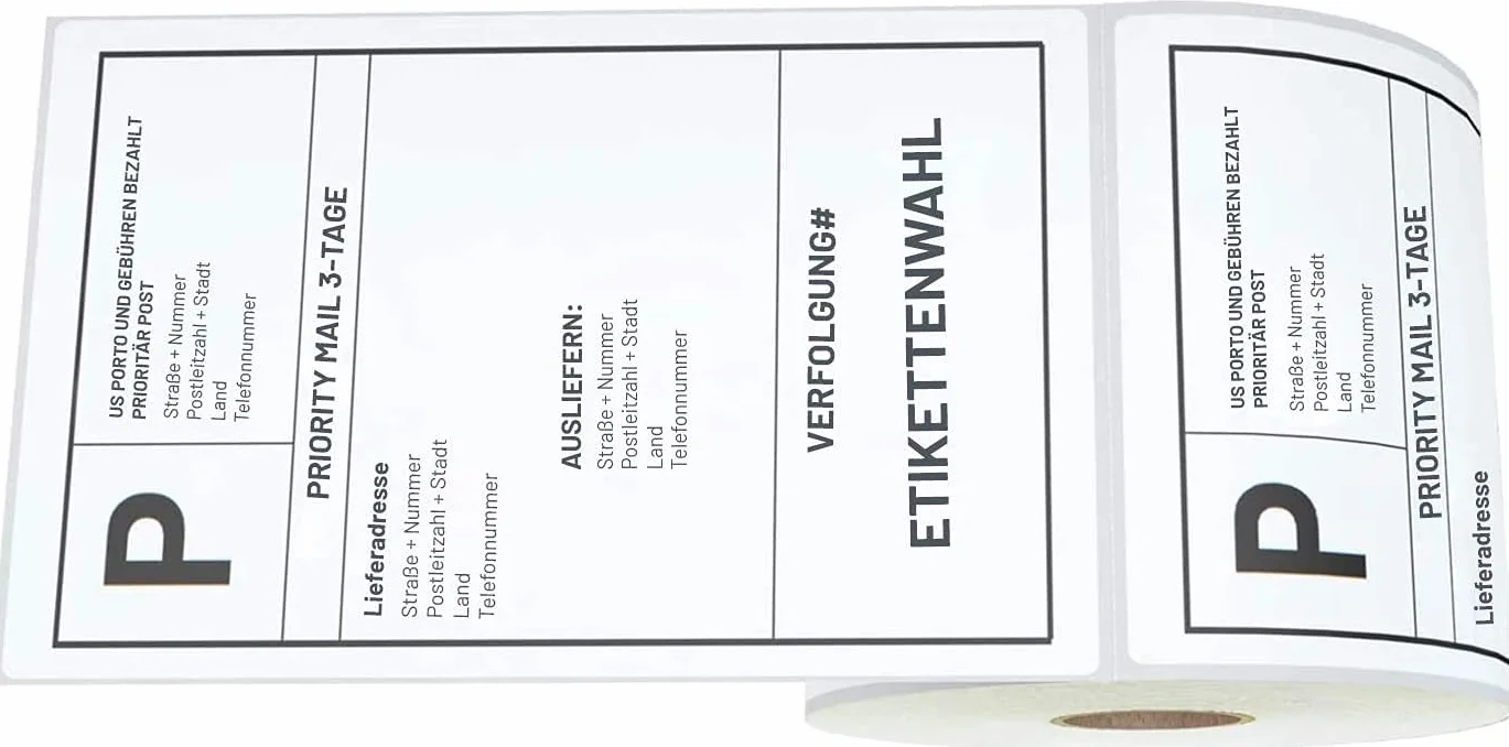 Etykiety Zebra samoprzylepne 100 x 150 mm - 370 szt. rolka do Dymo Labelwriter Seiko