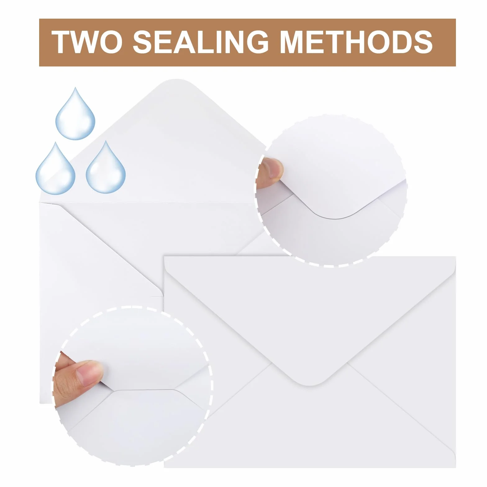 100 sztuk Białych Kopert z papieru Kraft 13x18 - Koperty B6, Biały papier kraft 120g/m², z klejeniem na mokro, na listy, kartki okolicznościowe, zaproszenia, kartki urodzinowe itp.