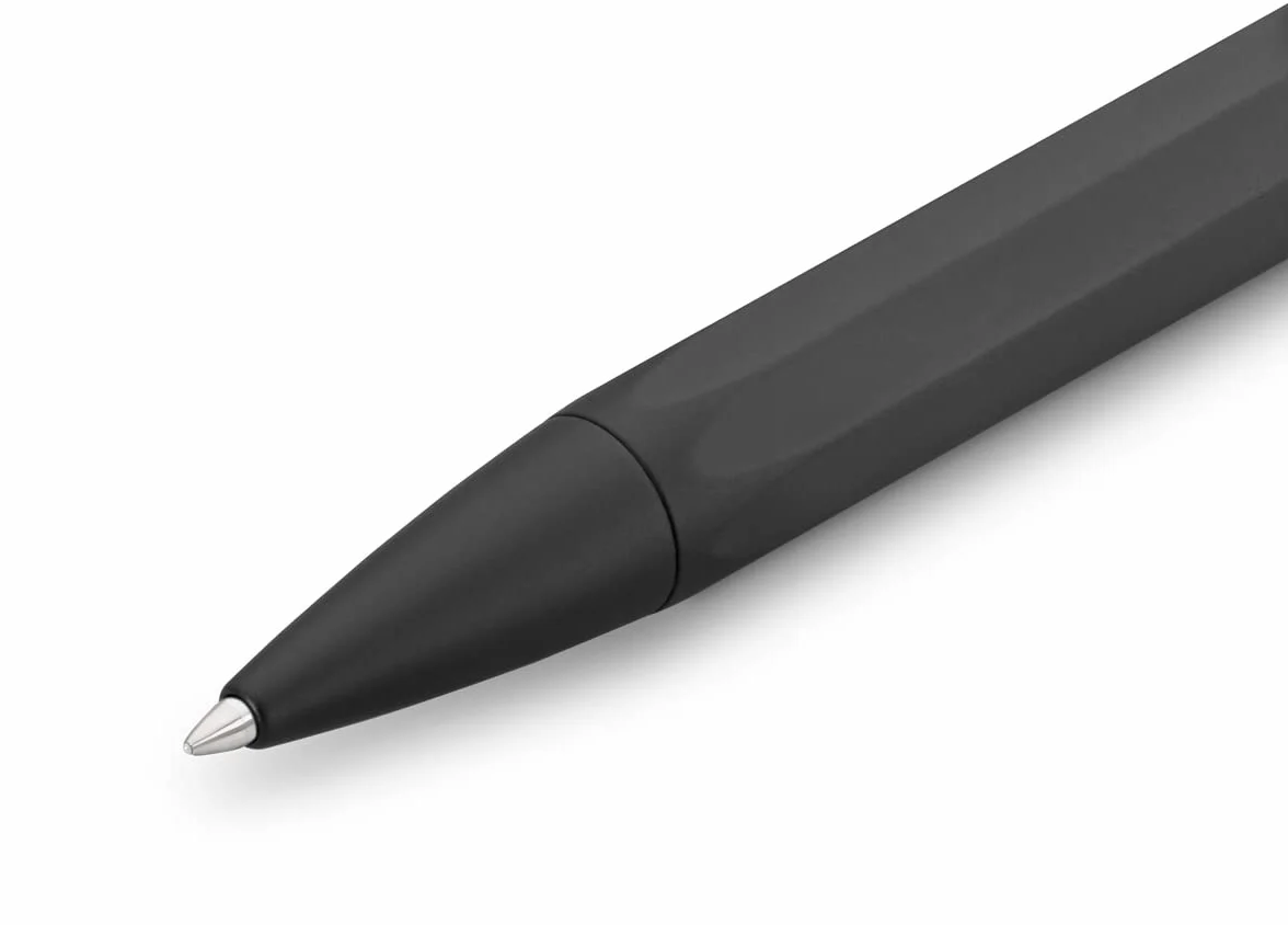 Kaweco Oryginalny długopis Black Chrome I Ekskluzywny długopis z ładnym wkładem i eleganckim blaszanym etui, luksusowe pióro z atrakcyjnymi elementami dekoracyjnymi
