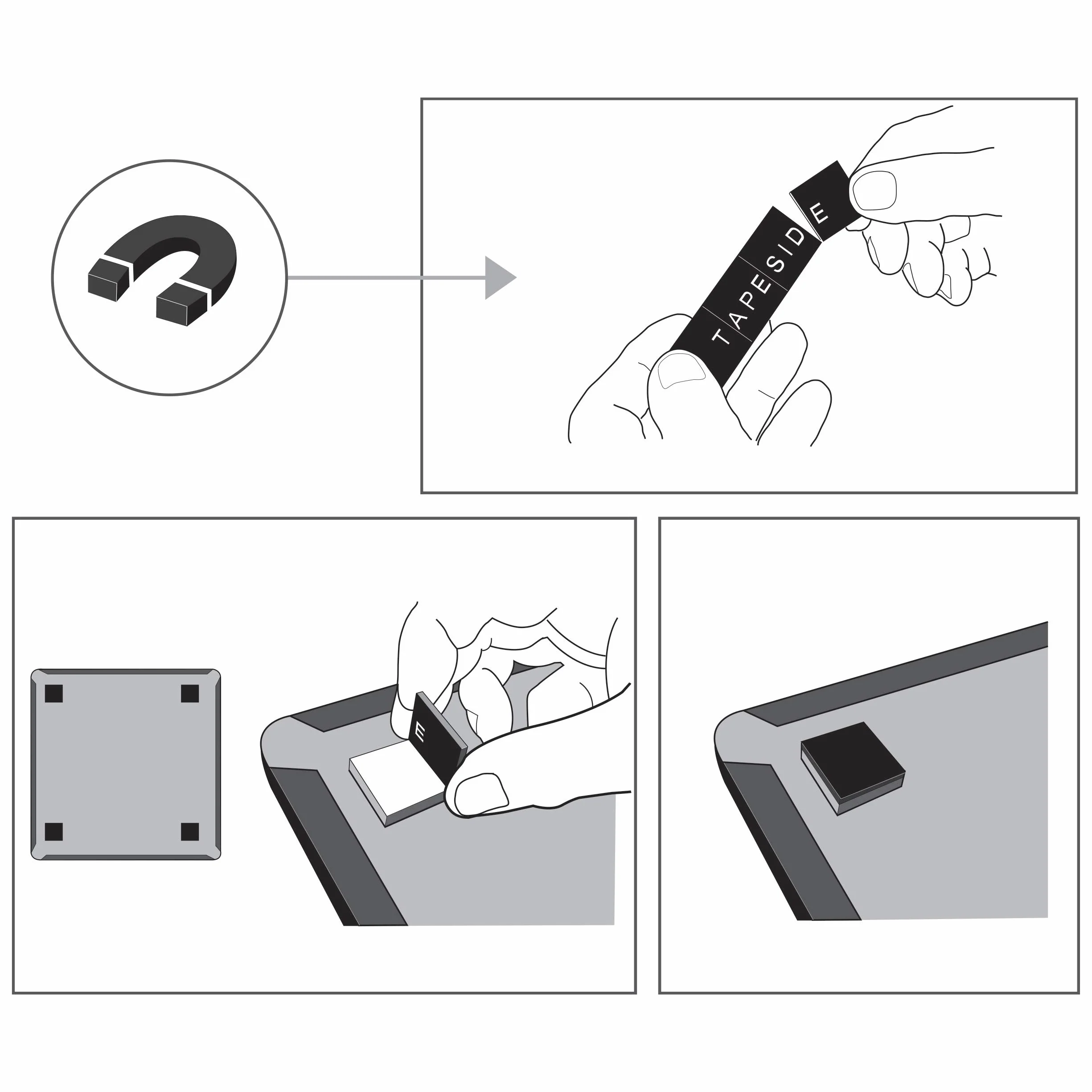 Nobo Mała Suchościeralna Tablica Magnetyczna Bezramkowa Montaż Ścienny 360 × 360 mm Biała