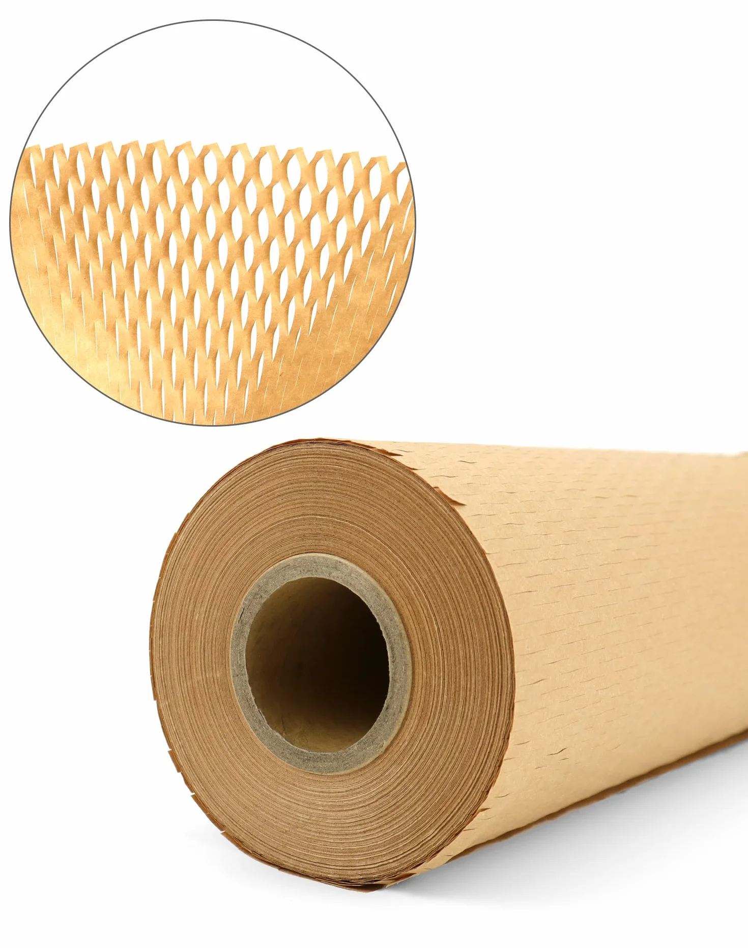 QWORK® 30cm x 50m papier pakowy o strukturze plastra miodu, alternatywa dla papieru do pakowania bąbelkowego, do pakowania prezentów i delikatnych przedmiotów