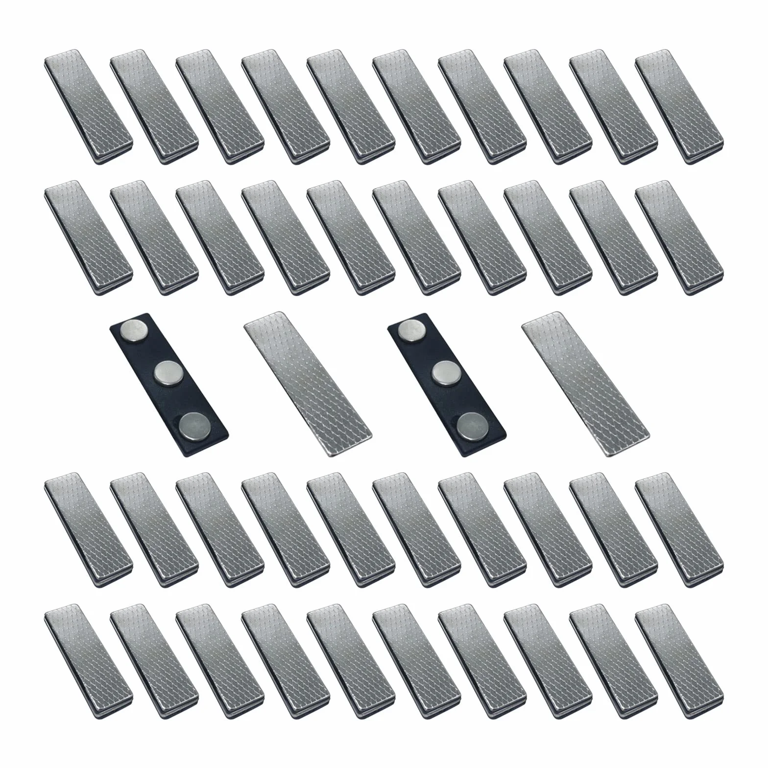 Magnetyczny uchwyt na identyfikator, 50 szt. magnetycznych identyfikatorów z imieniem i identyfikatorem, pusta zawieszka z imieniem biznesowym z 3 magnesami neodymowymi, magnesem DIY ID do kurtki,