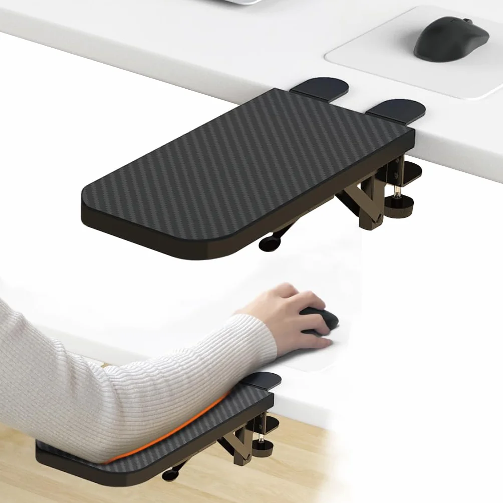 Ergonomiczna Podpórka pod podłokietnik na biurko, odpowiedni na biurka, solidne wsparcie ramienia myszy, przedłużacz biurka komputerowego, nadaje się do domu i biura