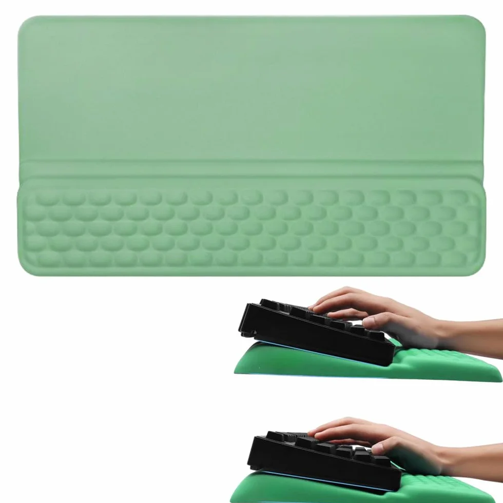 Sightday Ergonomiczna podkładka pod nadgarstek do klawiatury z podstawą, 2-w-1 podkładka pod nadgarstek do klawiatury, miękka pianka z pamięcią kształtu, podkładka pod klawiaturę, antypoślizgowa