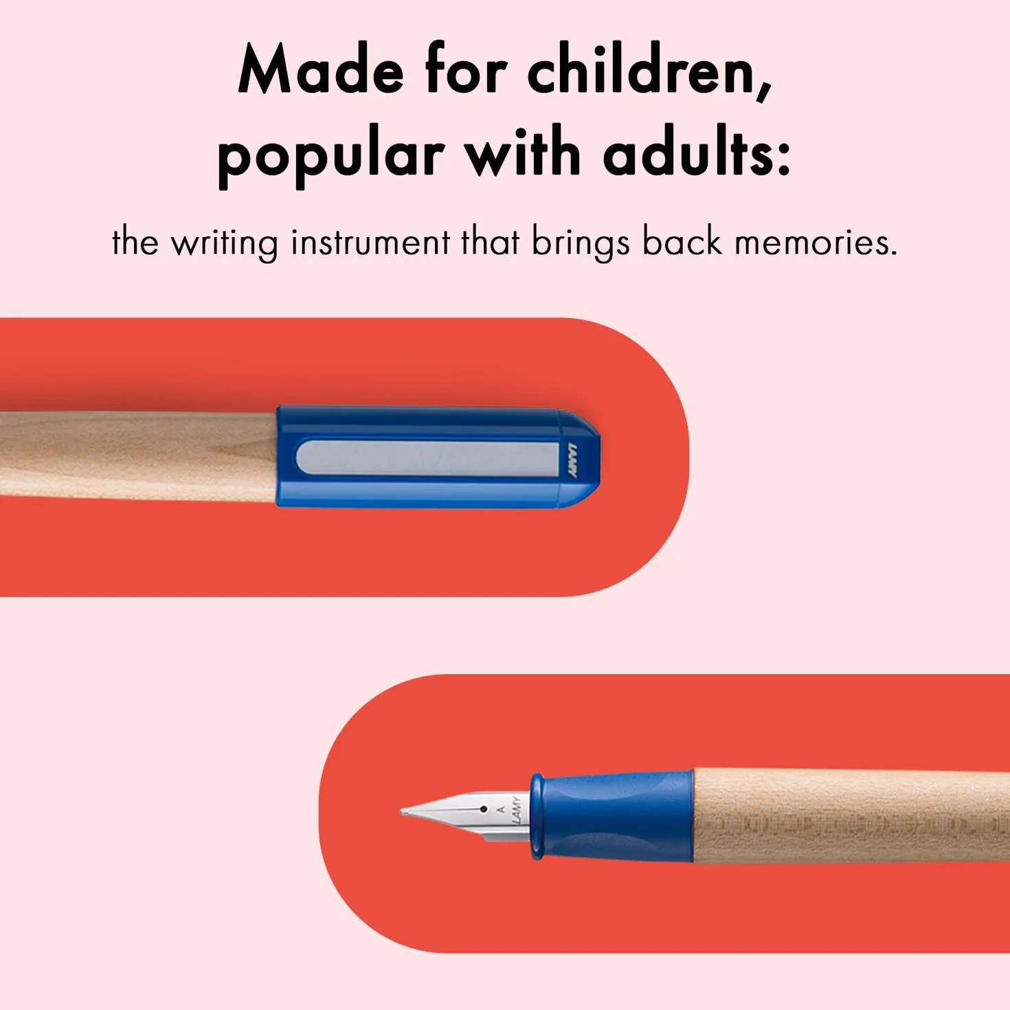 Lamy abc blue pióro dla dzieci z ergonomicznym uchwytem stalową stalówką LH szerokość M