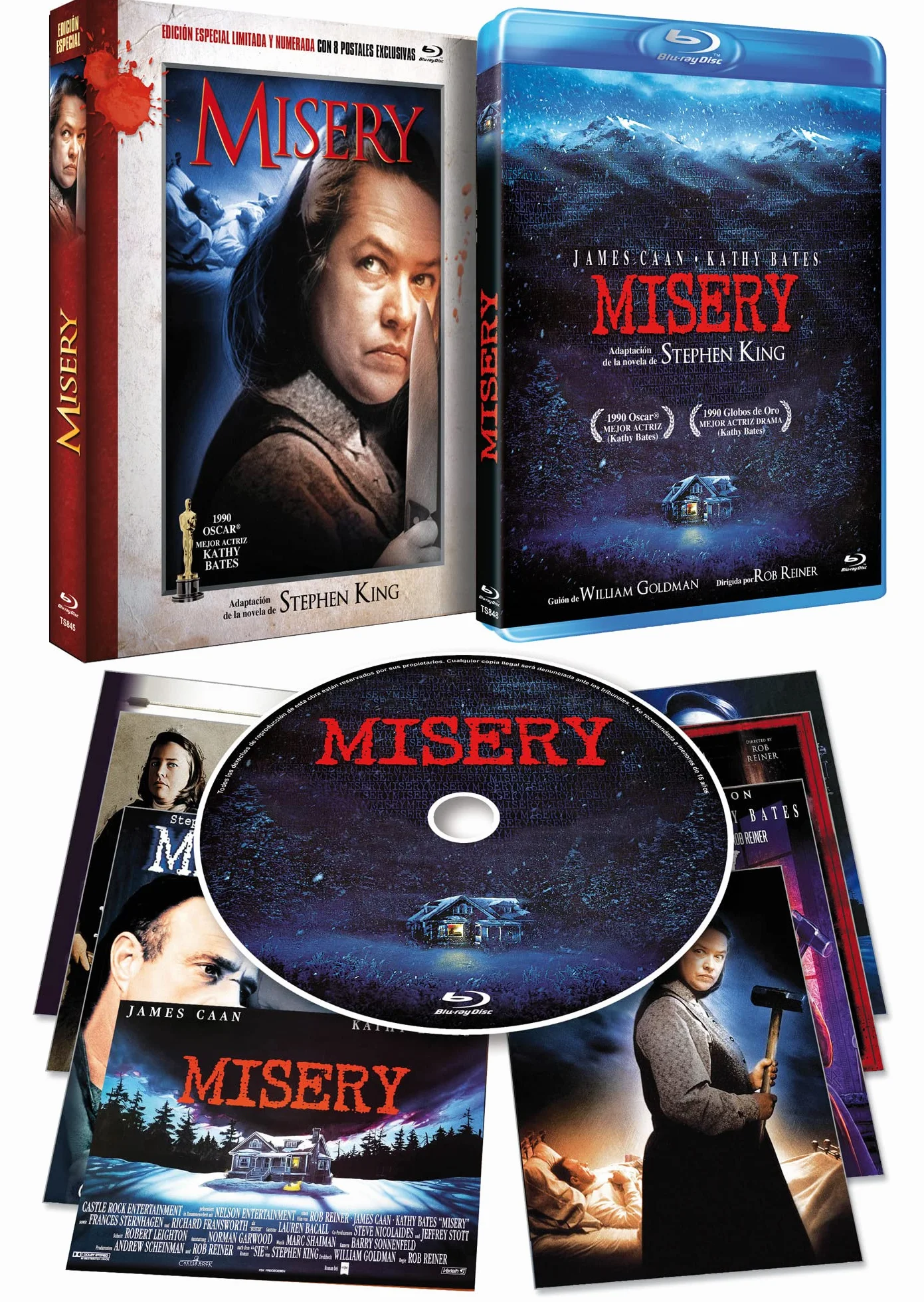 Edición Especial Limitada Con Funda y Postales BD 1990 Misery [Blu-Ray] [Import]