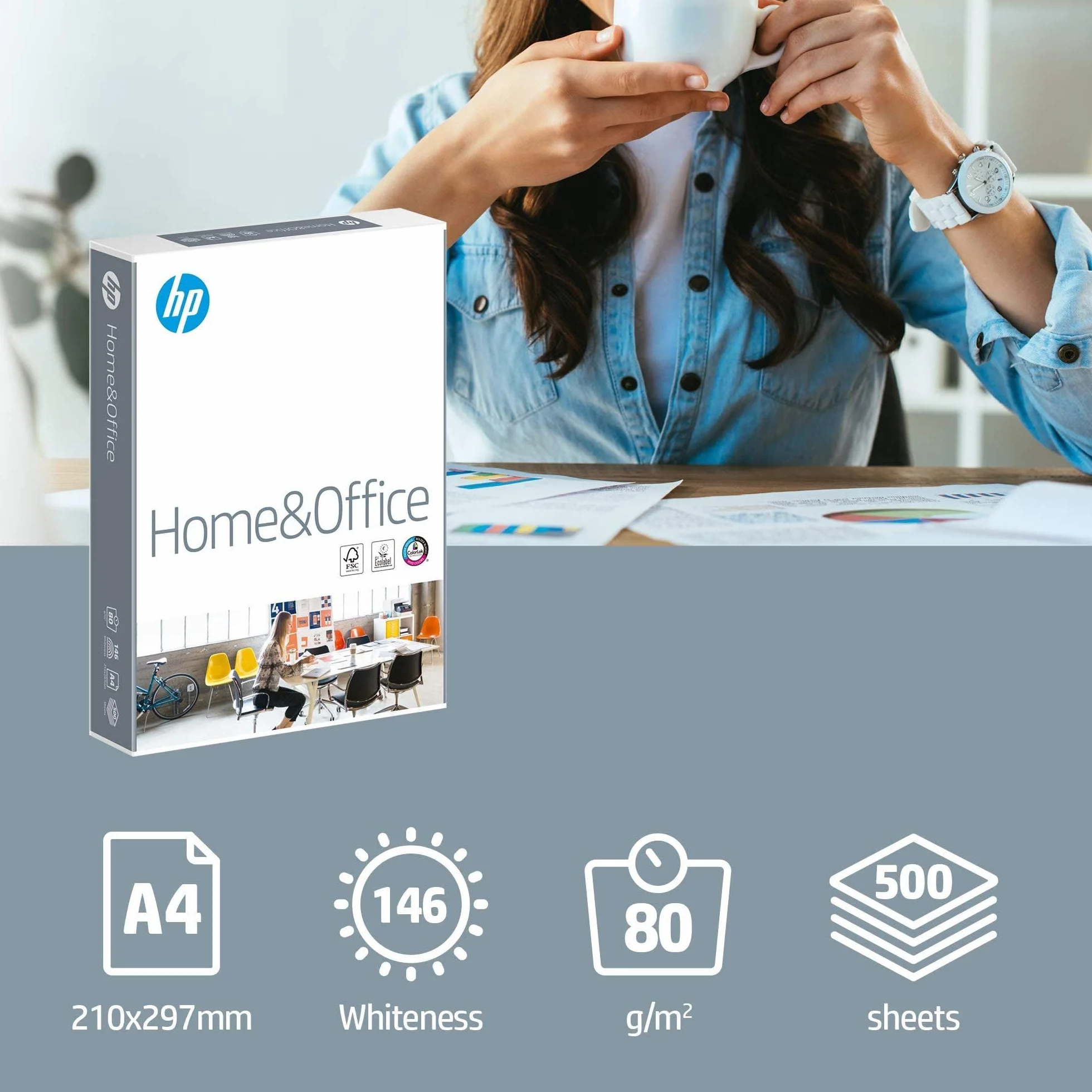 Hp Home&Office CHP150C Papier do Drukarki, Biały, A4 x 1000 sztuk