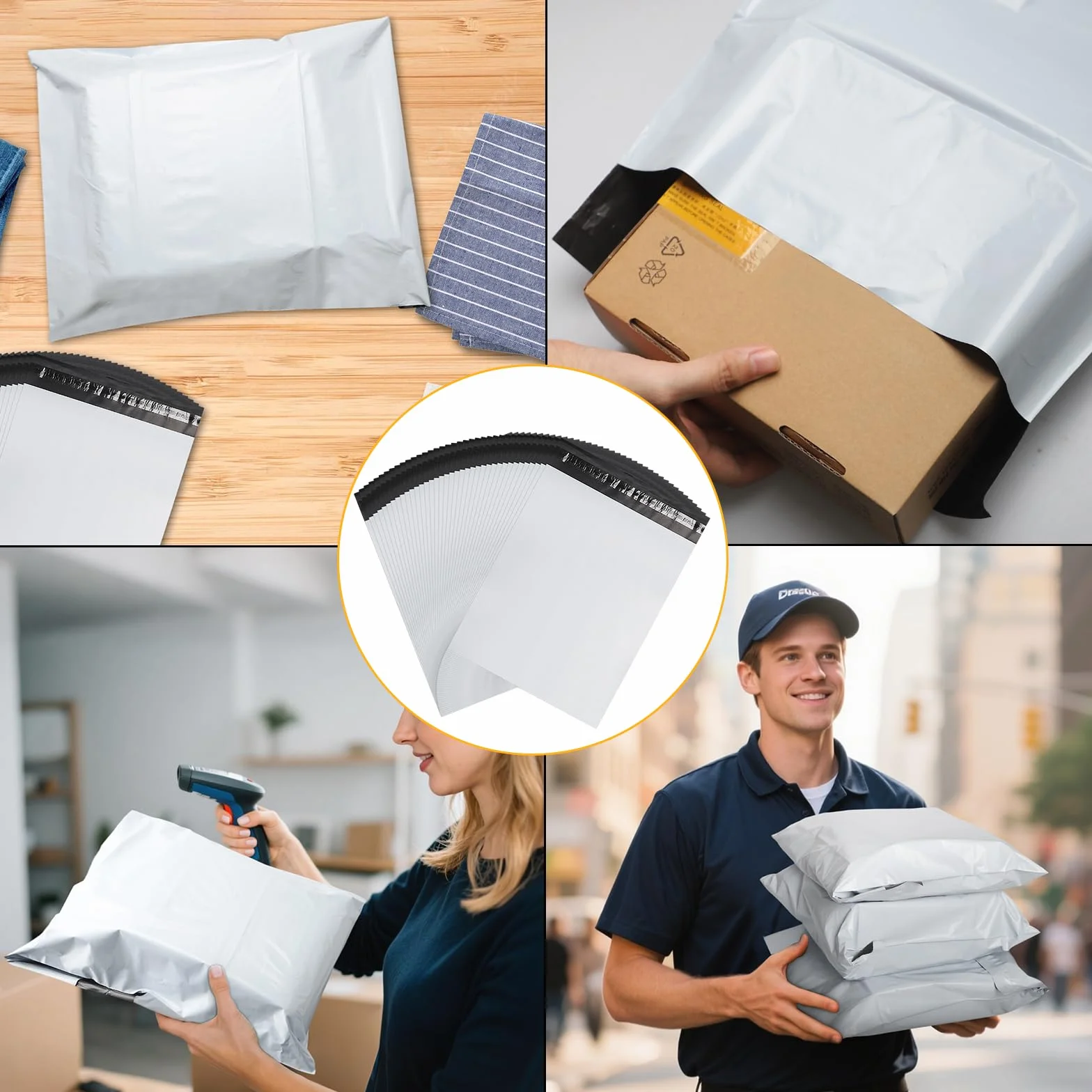 Torby mailingowe 32x45 cm 100 sztuk kopert kurierskich z samoprzylepnym zamknięciem